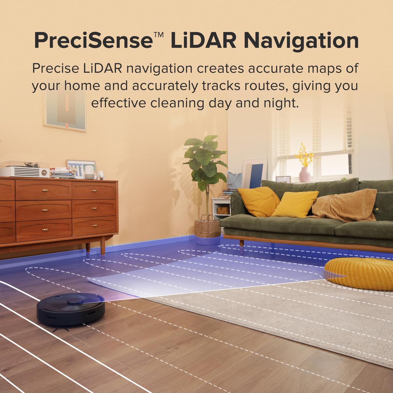 Alt view image 3 of 7 - Roborock Q5 Robot Vacuum Cleaner, 2700Pa Suction, Upgraded from S4 Max, LiDAR Navigation, Multi-Level Mapping, No-go Zones, Ideal for Carpets and Pet Hair (Renewed)