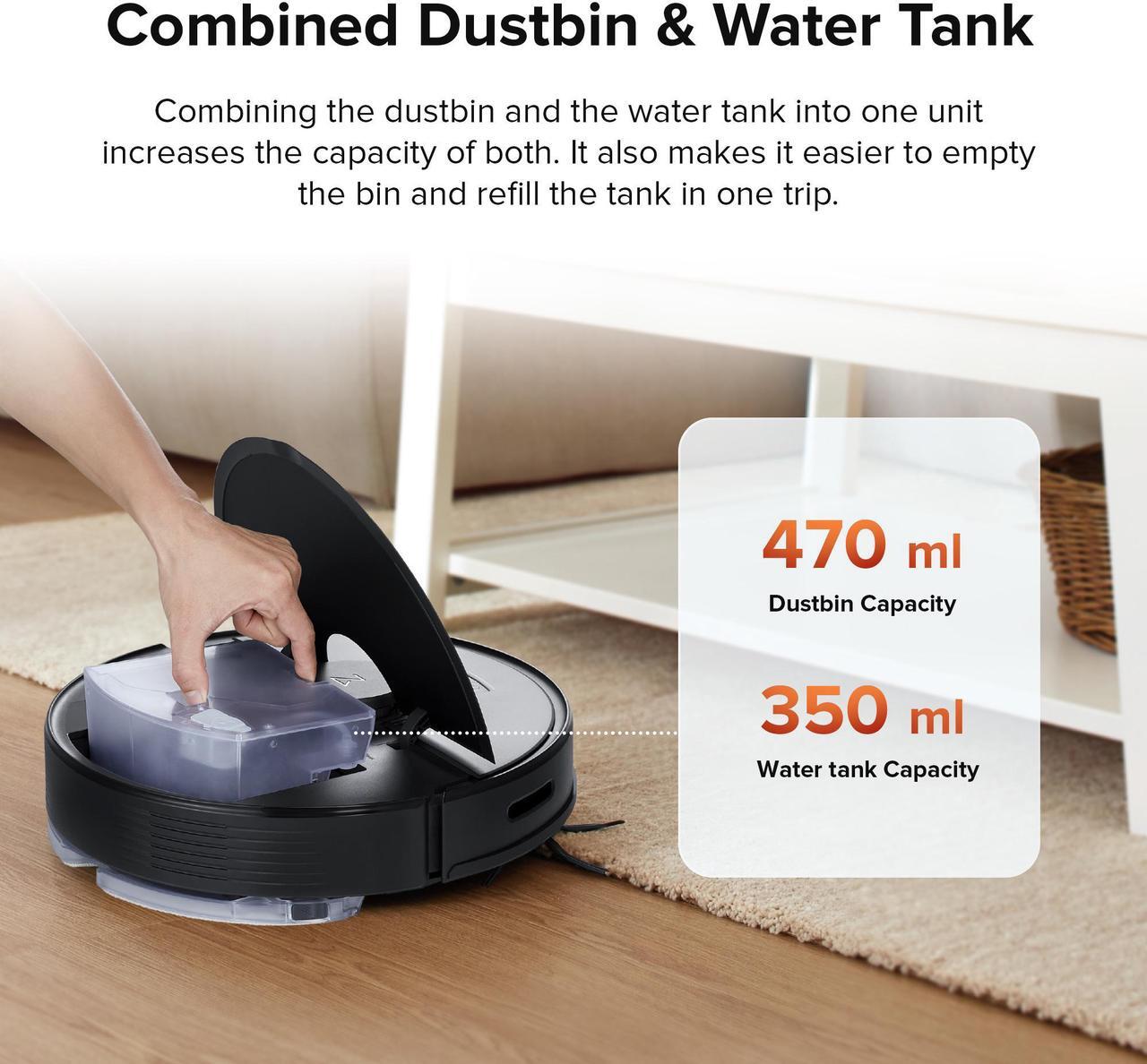 Alt view image 7 of 7 - Roborock Q7 Max+  Robot Vacuum and Mop with Auto-Empty Dock Pure , 4200Pa Suction, No-Mop&No-Go Zones, APP-Controlled Mopping, Black, Renewed