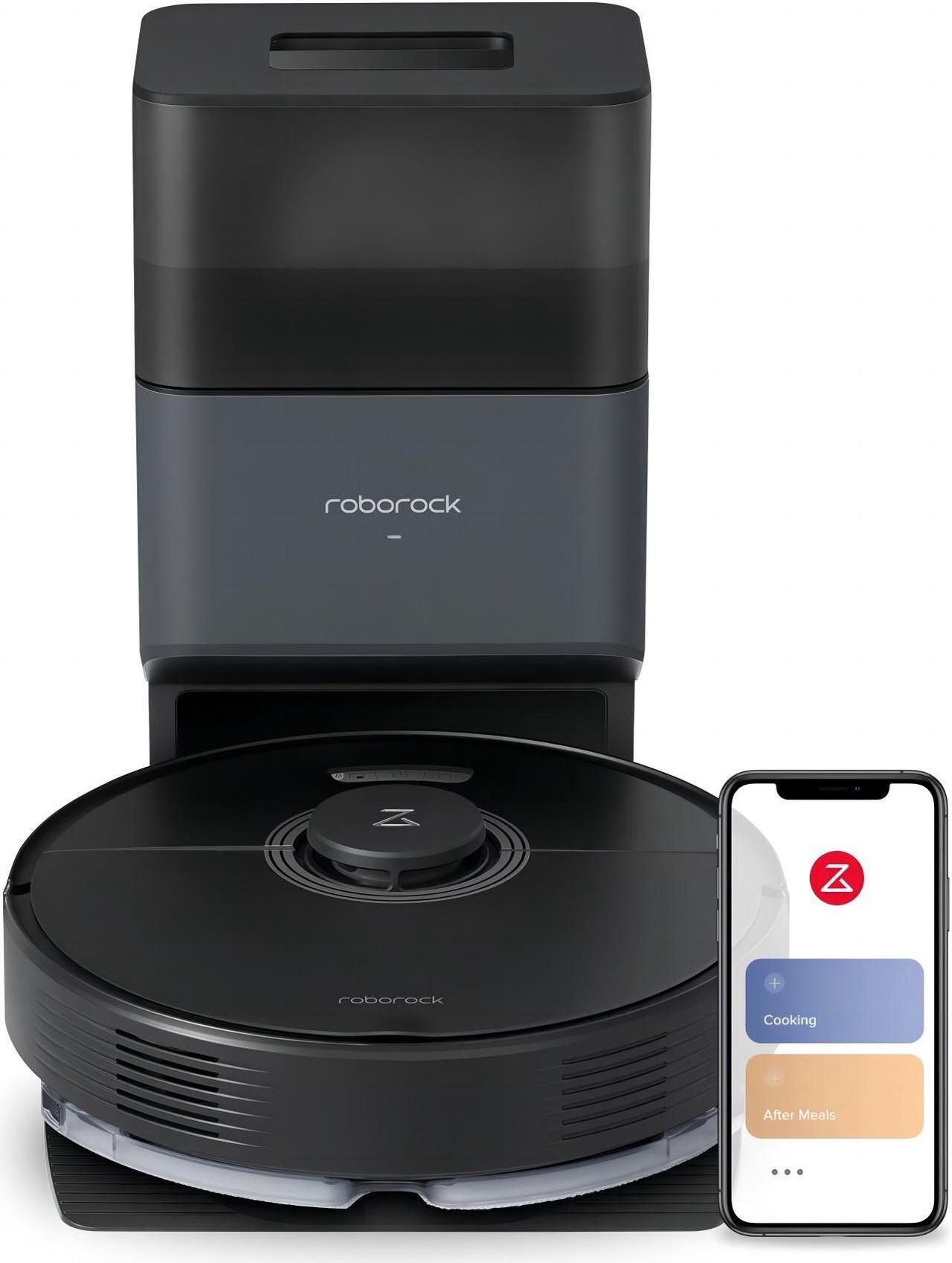 Main image of Roborock Q7 Max+  Robot Vacuum and Mop with Auto-Empty Dock Pure , 4200Pa Suction, No-Mop&No-Go Zones, APP-Controlled Mopping, Black, Renewed