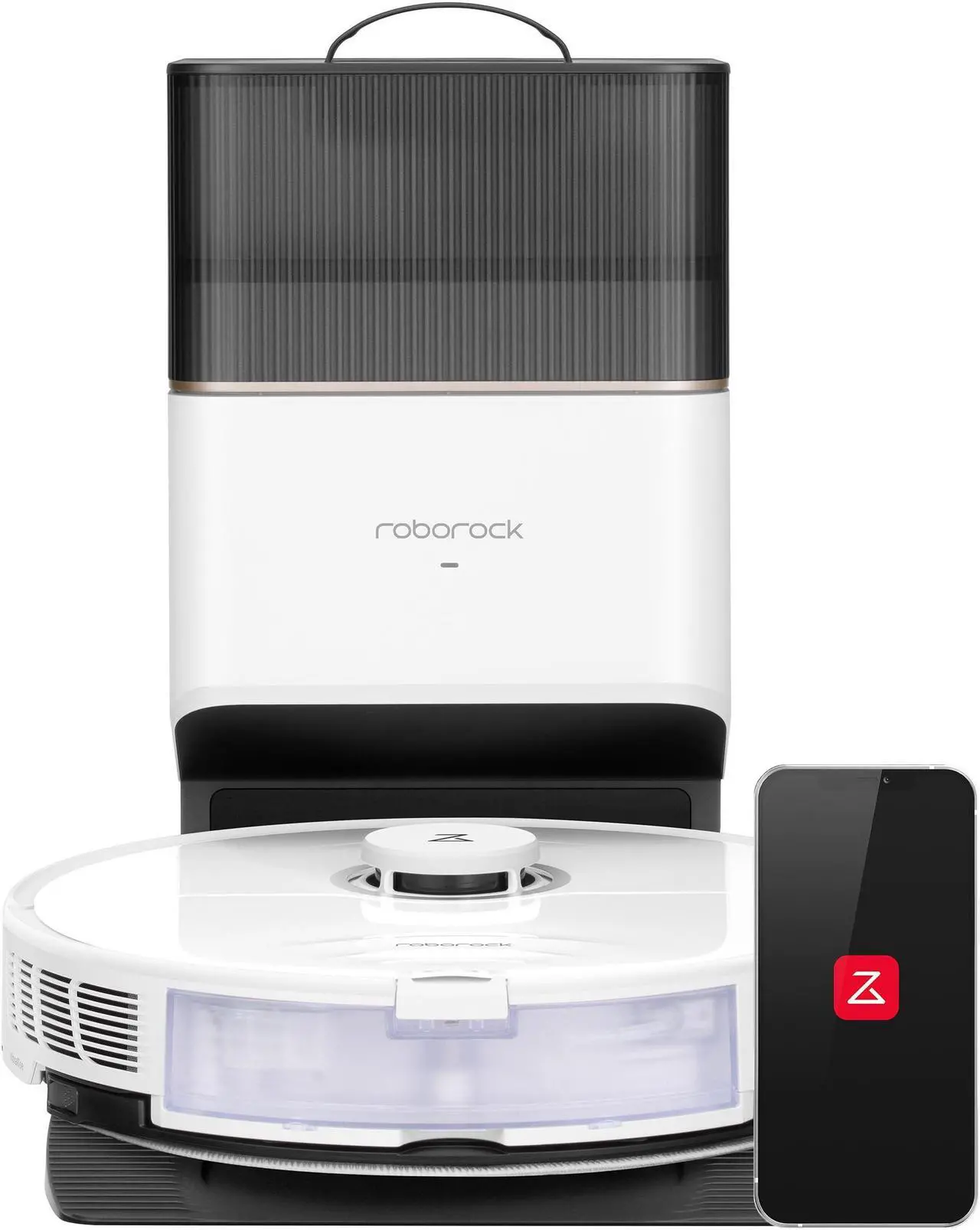 Main image of Roborock S8+ Robot Vacuum, Sonic Mop with Self-Empty Dock,  Auto Lifting Mop, Ultrasonic Carpet Detection, 6000Pa Suction, White (Renewed)