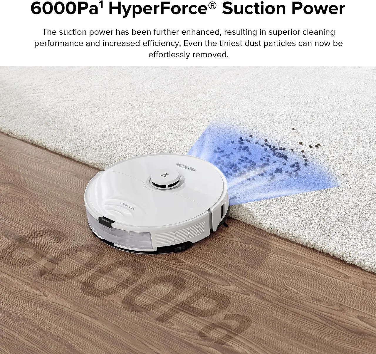 Alt view image 5 of 7 - Roborock S8+ Robot Vacuum, Sonic Mop with Self-Empty Dock,  Auto Lifting Mop, Ultrasonic Carpet Detection, 6000Pa Suction, White (Renewed)