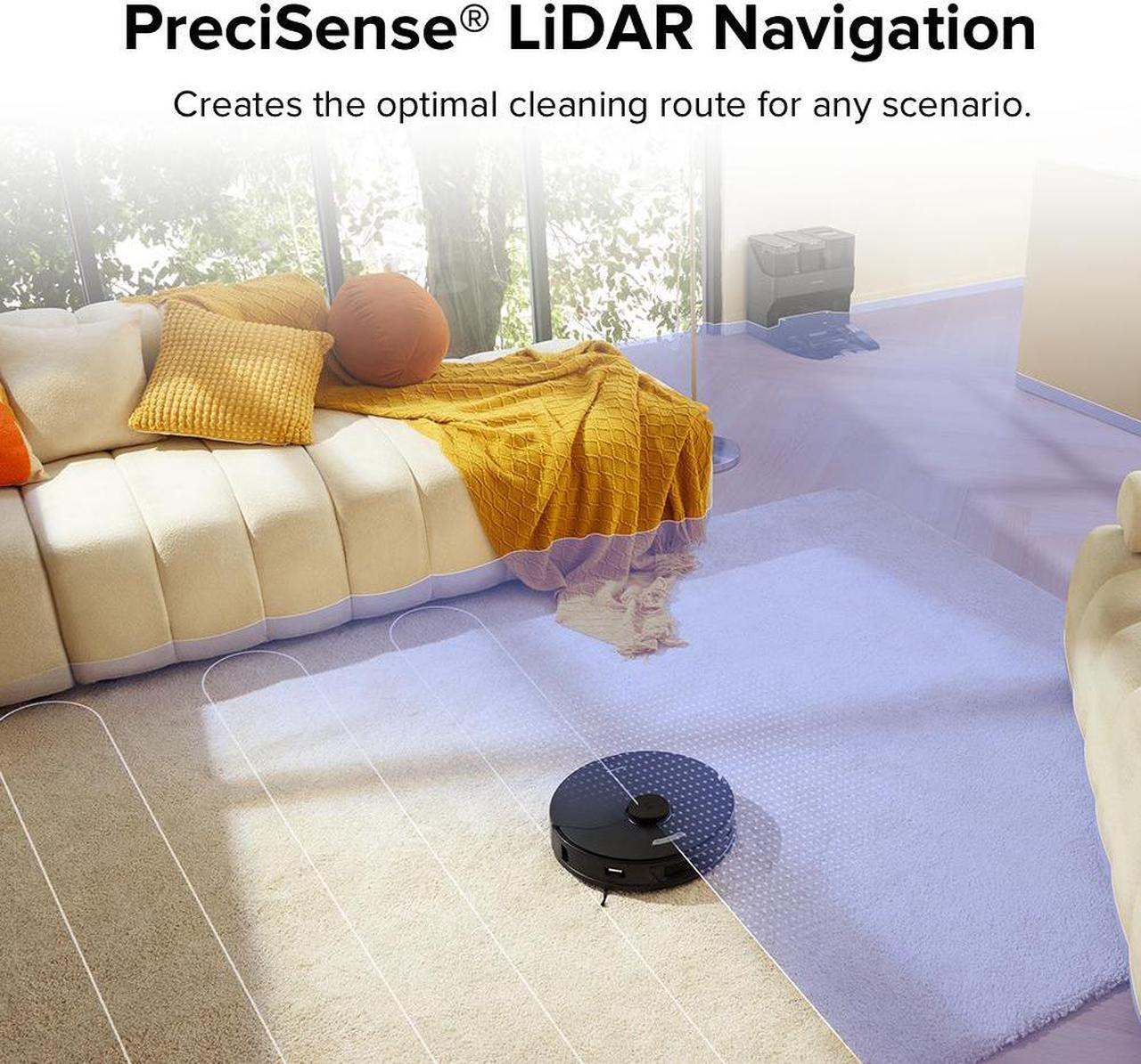 Alt view image 7 of 7 - Roborock S7 Max Ultra Robot Vacuum Cleaner, Self-Drying, Self-Washing, Self-Emptying,5500Pa Suction, Reactive Tech Obstacle Avoidance, Black (Renewed)