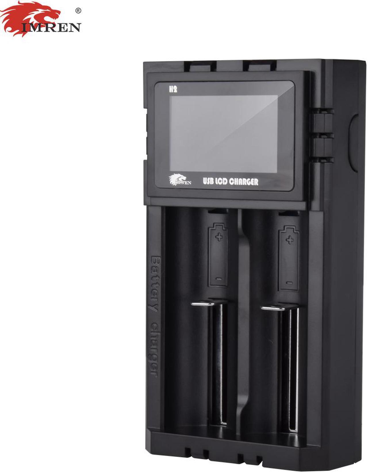 Alt view image 4 of 7 - IMREN 18650 Battery Charger 5V2A Fast Usb Rechargeable Battery LCD Charger For 26650 18650 16340 18350 18490 14500 10440 C AA AAA 6F22/9V (2 Bay)