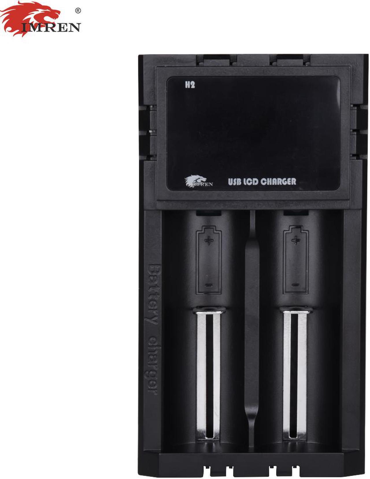 Alt view image 5 of 7 - IMREN 18650 Battery Charger 5V2A Fast Usb Rechargeable Battery LCD Charger For 26650 18650 16340 18350 18490 14500 10440 C AA AAA 6F22/9V (2 Bay)