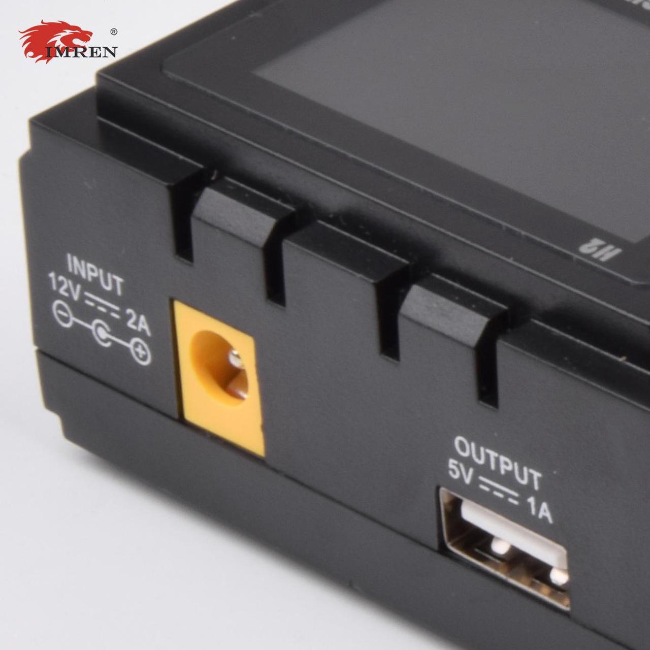 Alt view image 7 of 7 - IMREN 18650 Battery Charger 5V2A Fast Usb Rechargeable Battery LCD Charger For 26650 18650 16340 18350 18490 14500 10440 C AA AAA 6F22/9V (2 Bay)