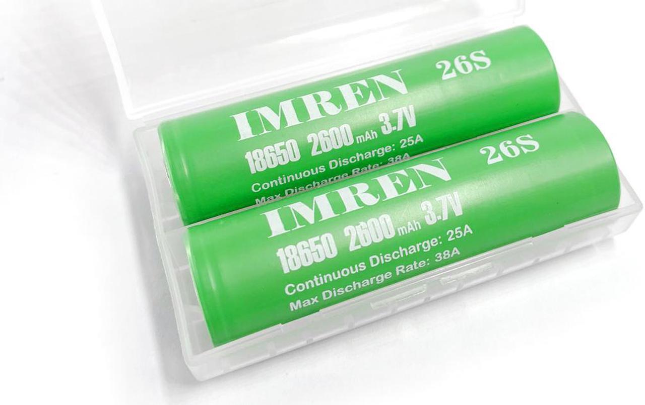 Alt view image 6 of 7 - IMREN 2Pcs 3.7v rechargeable li-ion battery Rechargeable Battery 2600mAh 25A for Flashlights/Headlamps/Toys