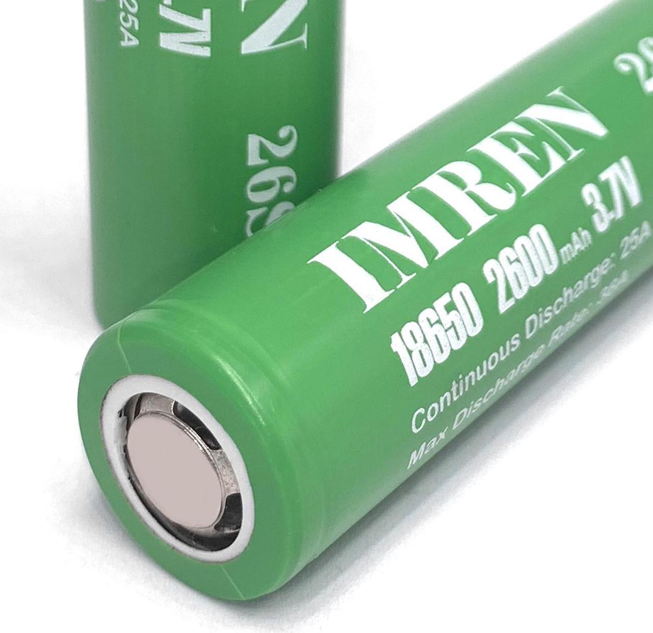 Alt view image 5 of 7 - IMREN 2Pcs 3.7v rechargeable li-ion battery Rechargeable Battery 2600mAh 25A for Flashlights/Headlamps/Toys