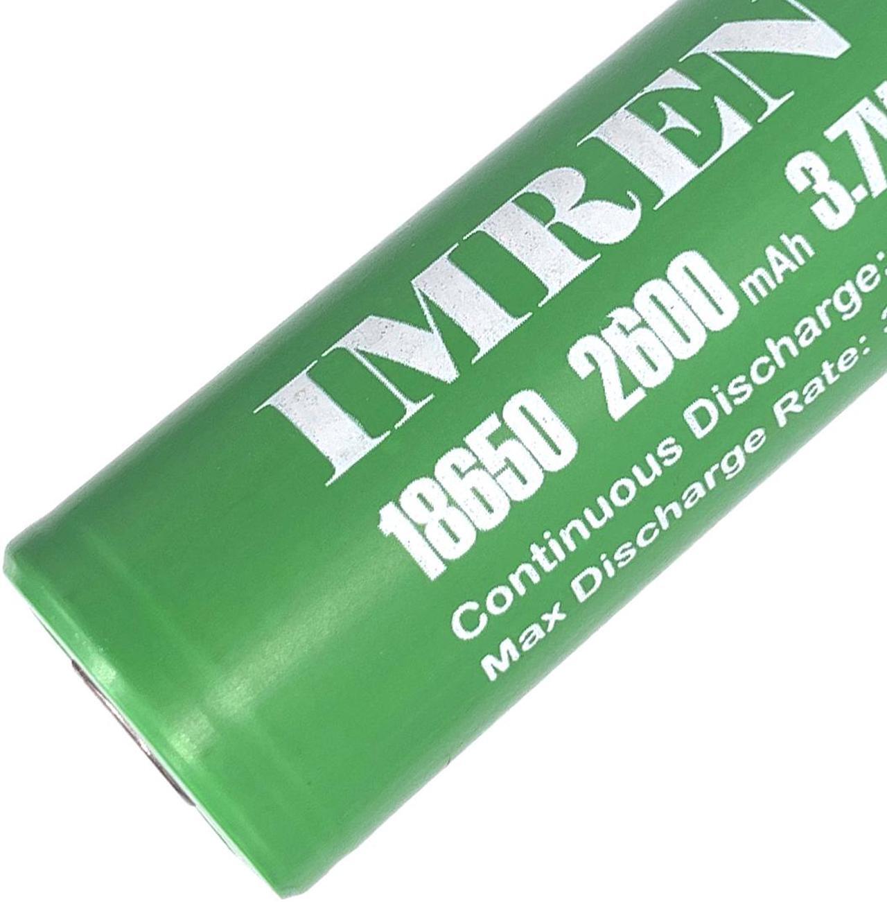Alt view image 4 of 7 - IMREN 2Pcs 3.7v rechargeable li-ion battery Rechargeable Battery 2600mAh 25A for Flashlights/Headlamps/Toys