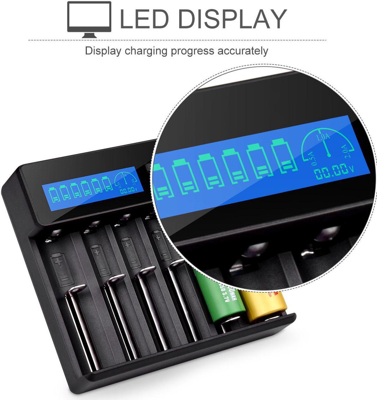 Alt view image 5 of 7 - IMREN 18650 Battery Charger Fast Charge Rechargeable for 3.7V Lithium Rechargeable Battery 14500 14650 17500 17670 18350 18650 18700 20700 21700 26650 (6 Bay)