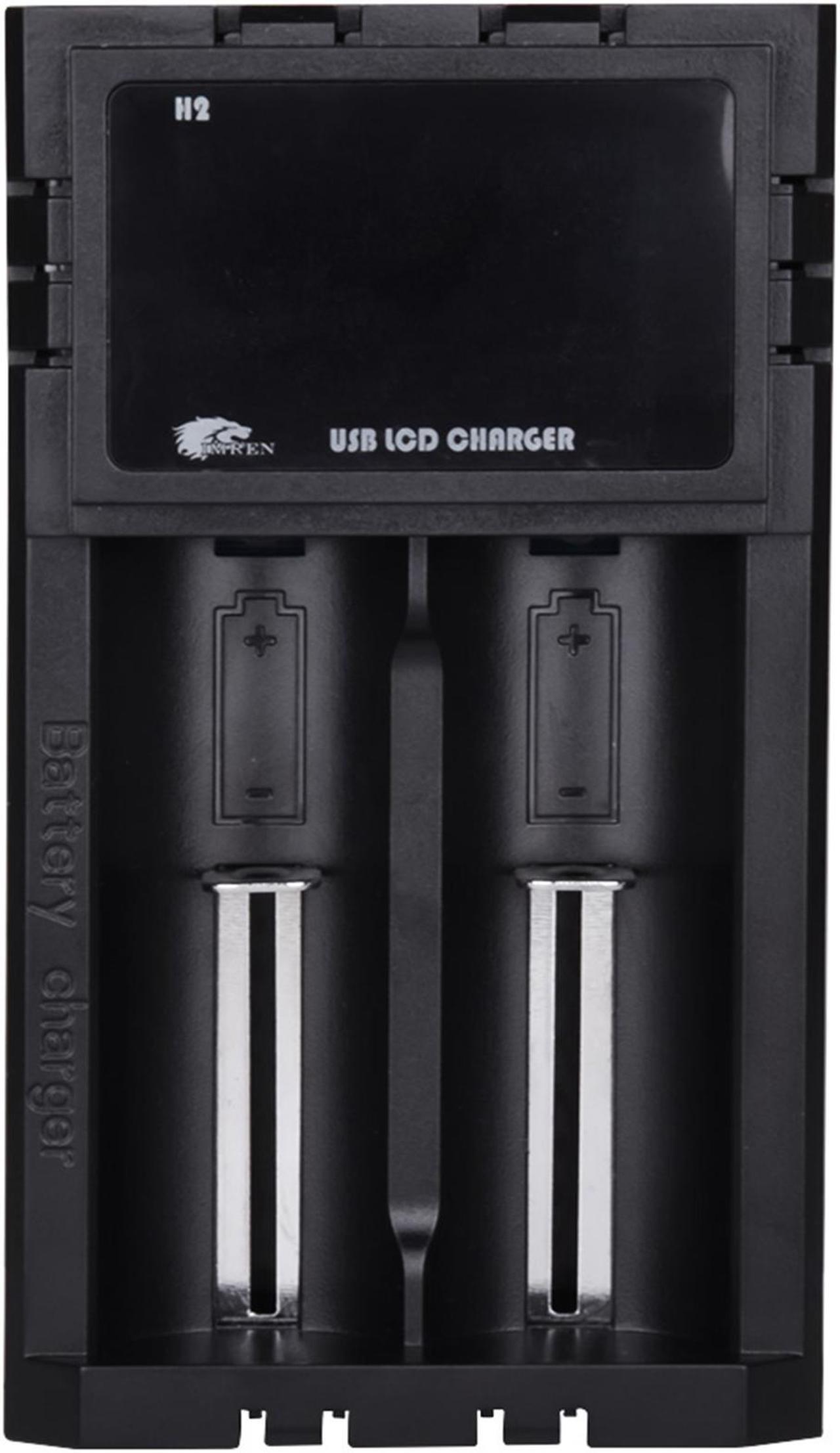 Main image of IMREN 18650 Battery Charger 5V2A Fast Usb Rechargeable Battery LCD Charger For 26650 18650 16340 18350 18490 14500 10440 C AA AAA 6F22/9V (2 Bay)