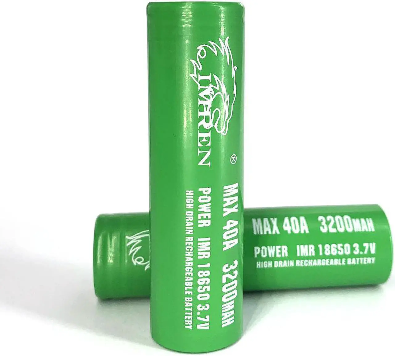 Alt view image 3 of 5 - IMREN 2PCS Rechargeable Battery 3.7V 3200mAh 40A Capacity Li-ion Rechargeable Battery For Flashlight Torch Battery