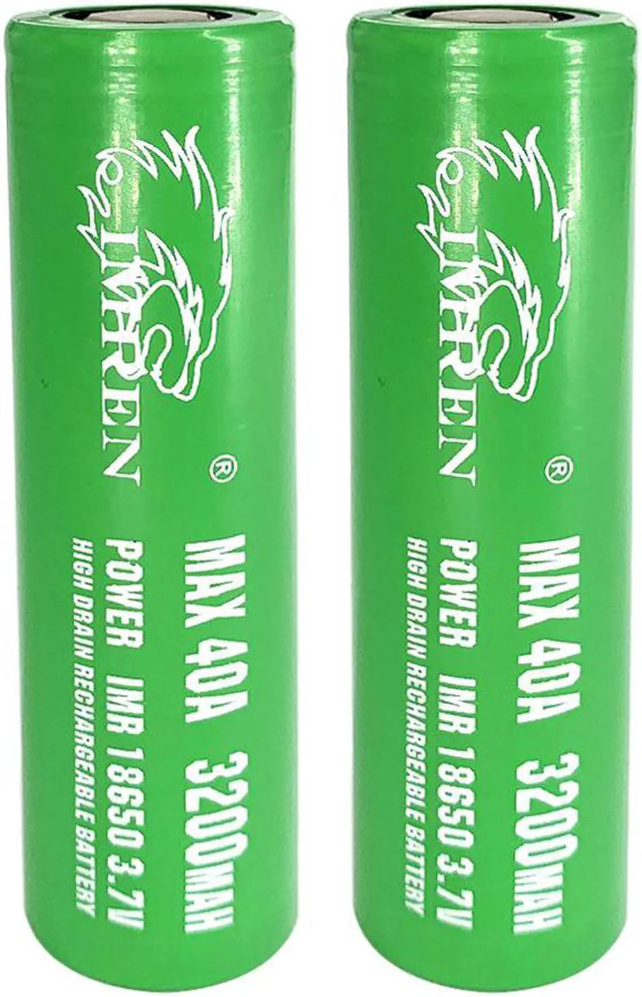 Main image of IMREN 2PCS Rechargeable Battery 3.7V 3200mAh 40A Capacity Li-ion Rechargeable Battery For Flashlight Torch Battery