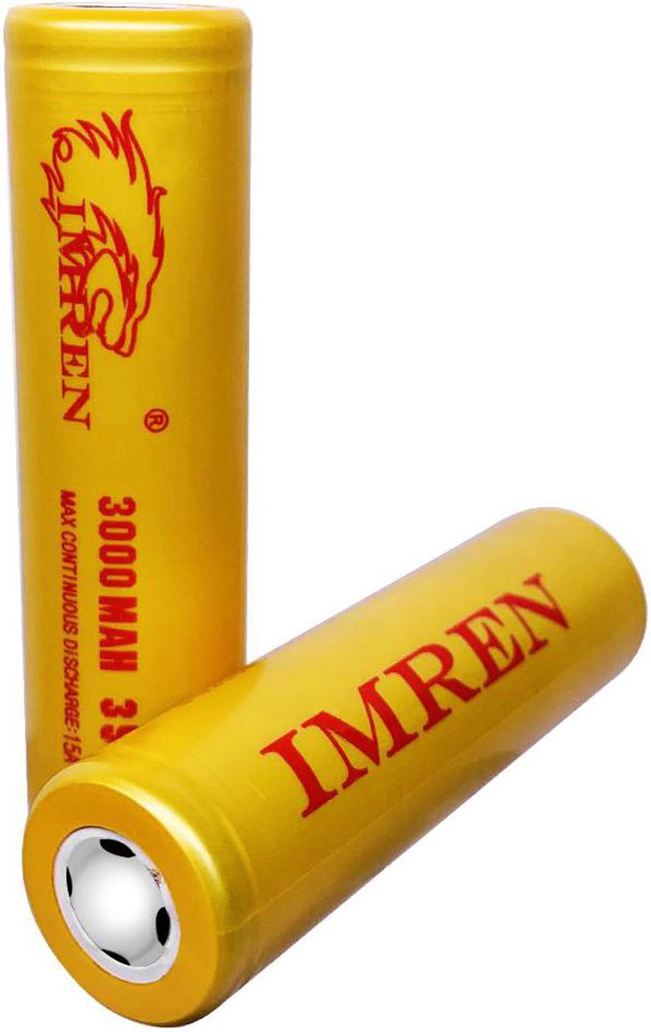 Alt view image 4 of 5 - IMREN 2PCS Rechargeable Battery 3.7V 3000mAh 35A Capacity Li-ion Rechargeable Battery For Flashlight Torch Battery