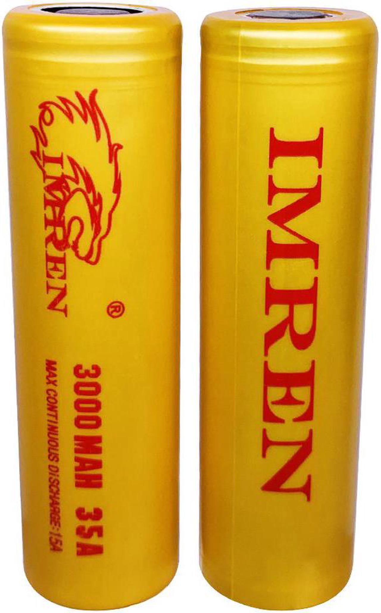 Main image of IMREN 2PCS Rechargeable Battery 3.7V 3000mAh 35A Capacity Li-ion Rechargeable Battery For Flashlight Torch Battery