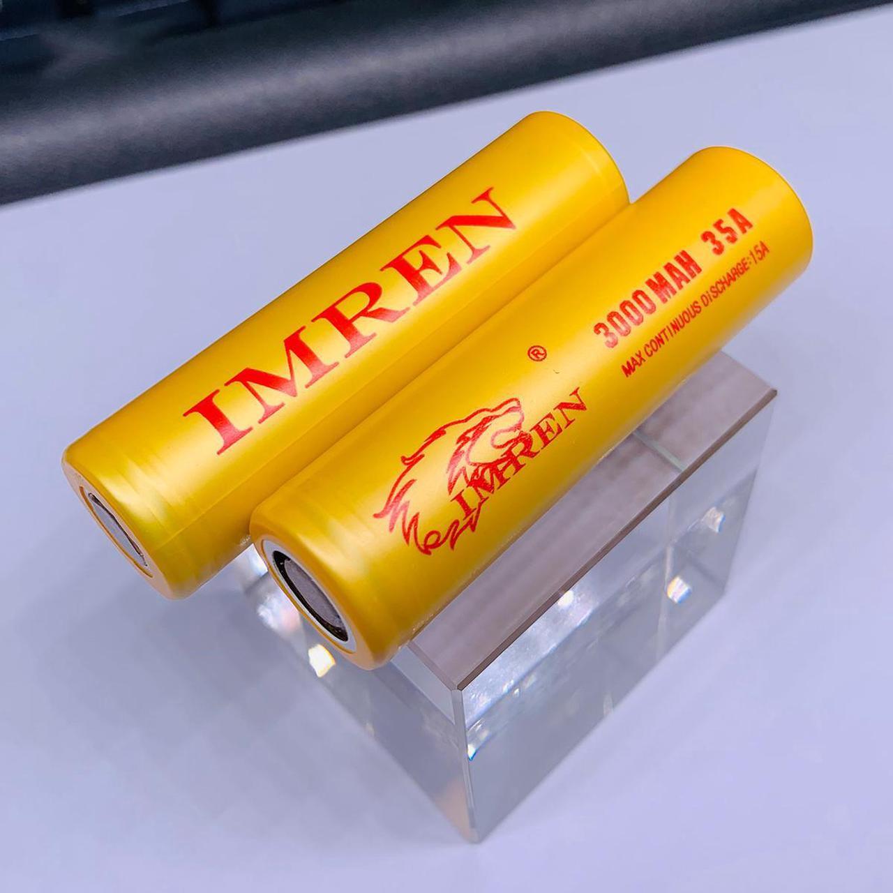Alt view image 3 of 5 - IMREN 2PCS Rechargeable Battery 3.7V 3000mAh 35A Capacity Li-ion Rechargeable Battery For Flashlight Torch Battery