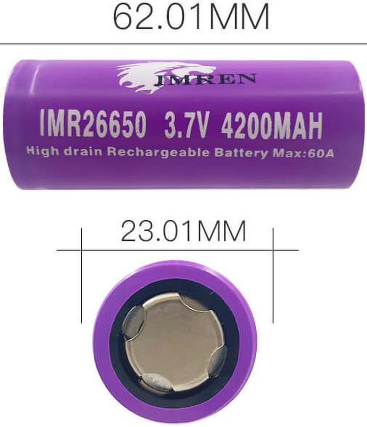 Alt view image 2 of 5 - IMREN 26650 4200mAh 60A Battery (2Pack)