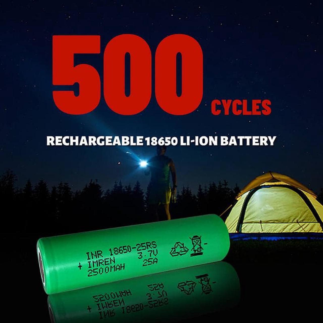 Alt view image 4 of 7 - IMREN 25RS 18650 Rechargeable Battery Pack 2500mAh 20pcs