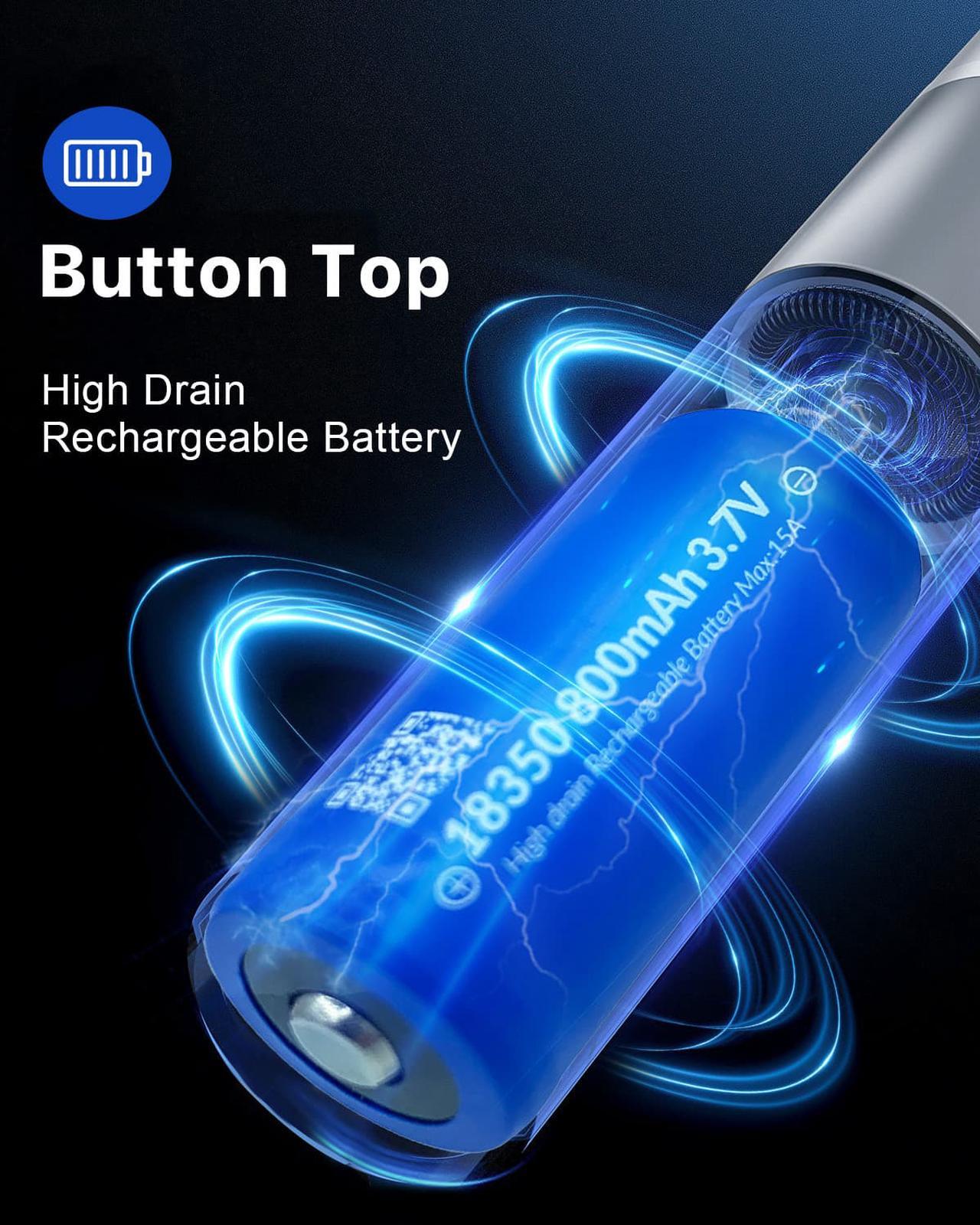 Alt view image 3 of 7 - IMREN 18350 800mAh 3.7V Lithium Rechargeable Battery (4PCS/Pack)