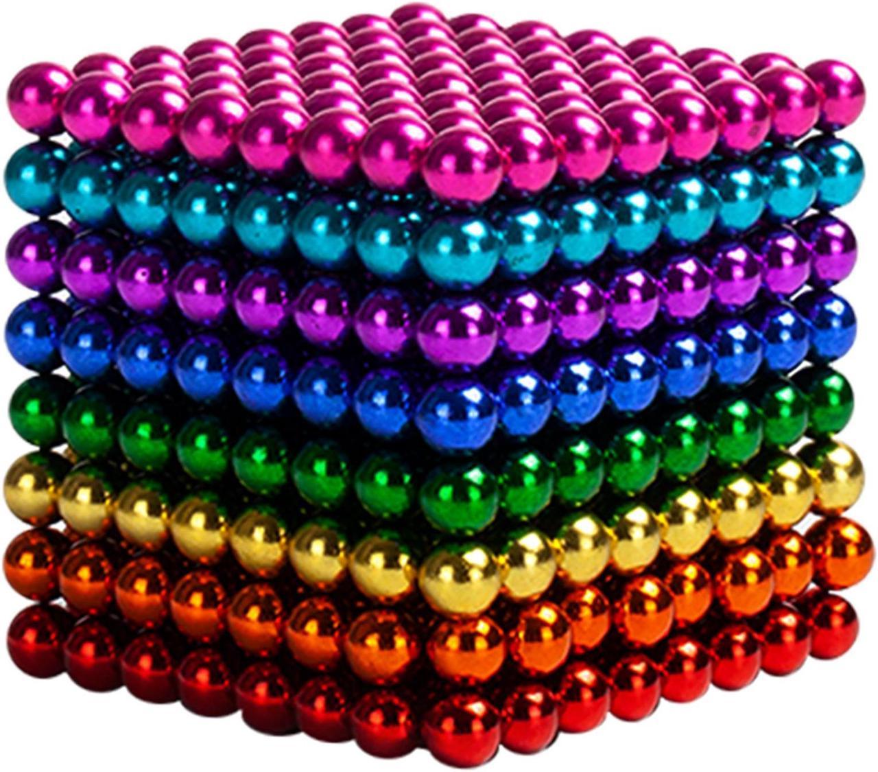 Coloful Magnet Balls Toy 1000 Pcs 5mm Magnetic Balls Cube Fidget Gadget Toys Toys Magnetic