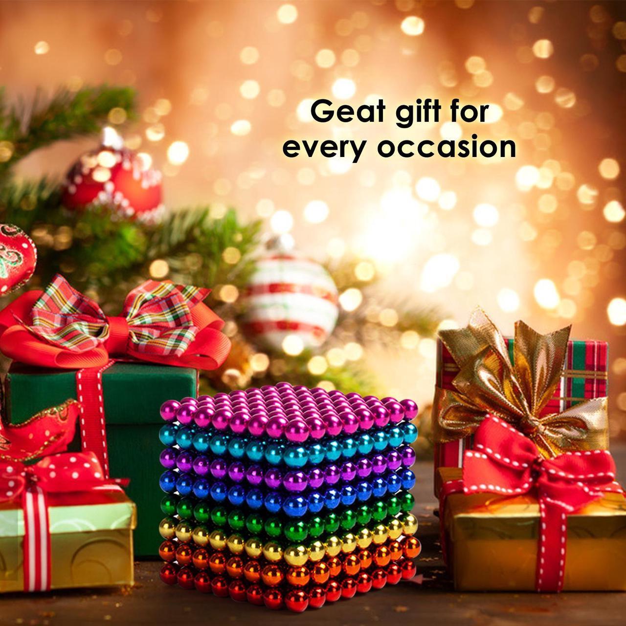 Alt view image 6 of 6 - Coloful Magnet Balls Toy - 1000 PCS 5mm Magnetic Balls Cube Fidget Gadget Toys ,Toys Magnetic Beads Stress Relief Toys for Adults