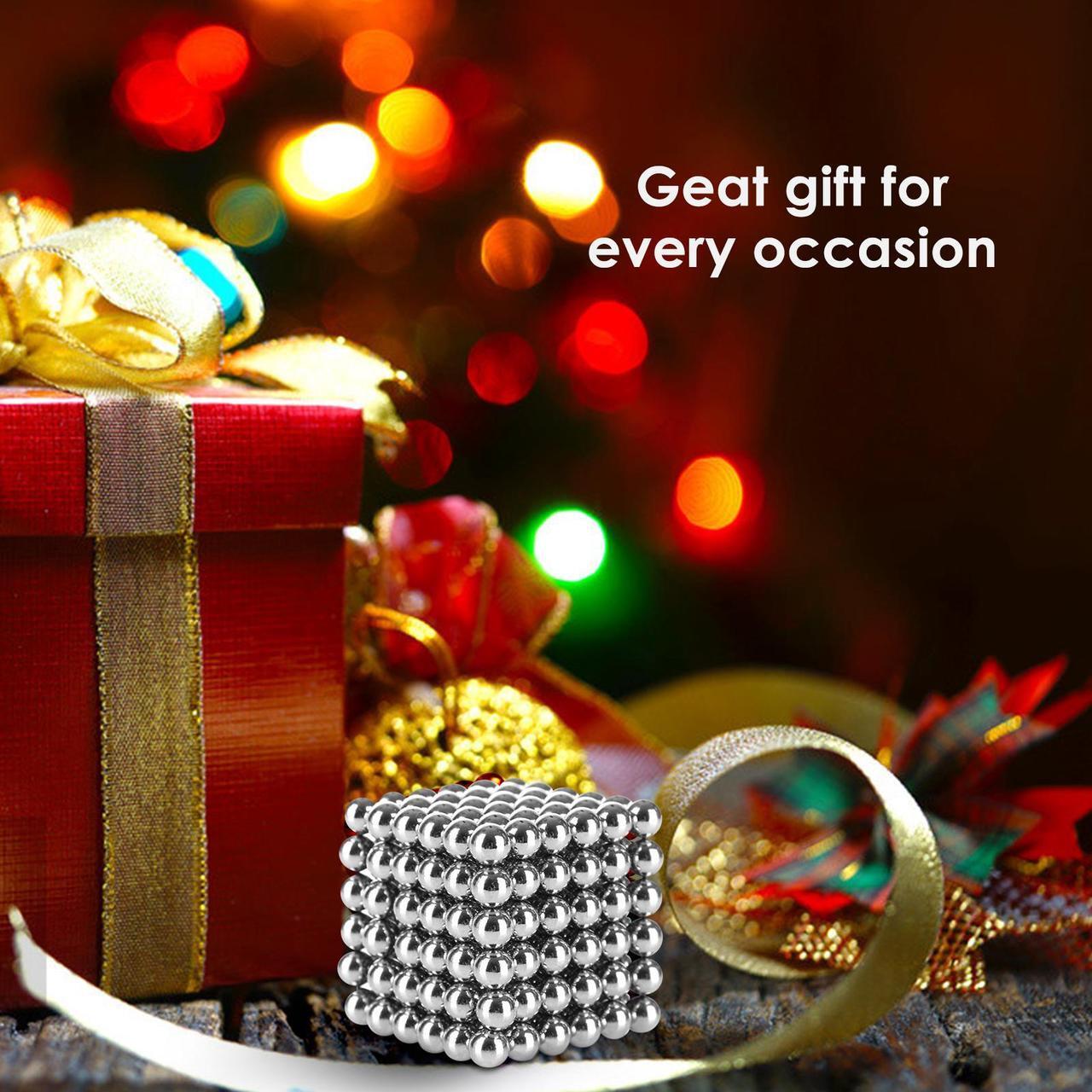 Alt view image 5 of 5 - Sliver Magnet Balls Toy - 216 PCS 5mm Magnetic Balls Cube Fidget Gadget Toys ,Toys Magnetic Beads Stress Relief Toys for Adults 216pcs