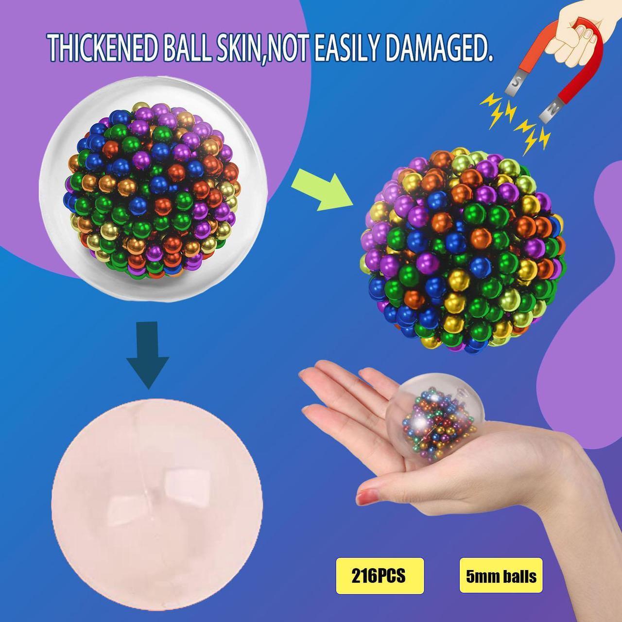 Alt view image 4 of 6 - Magnetic Balls Colorful Squeeze Stress Relief Balls for Adult ADHD Autism Fidget Sensory Toys