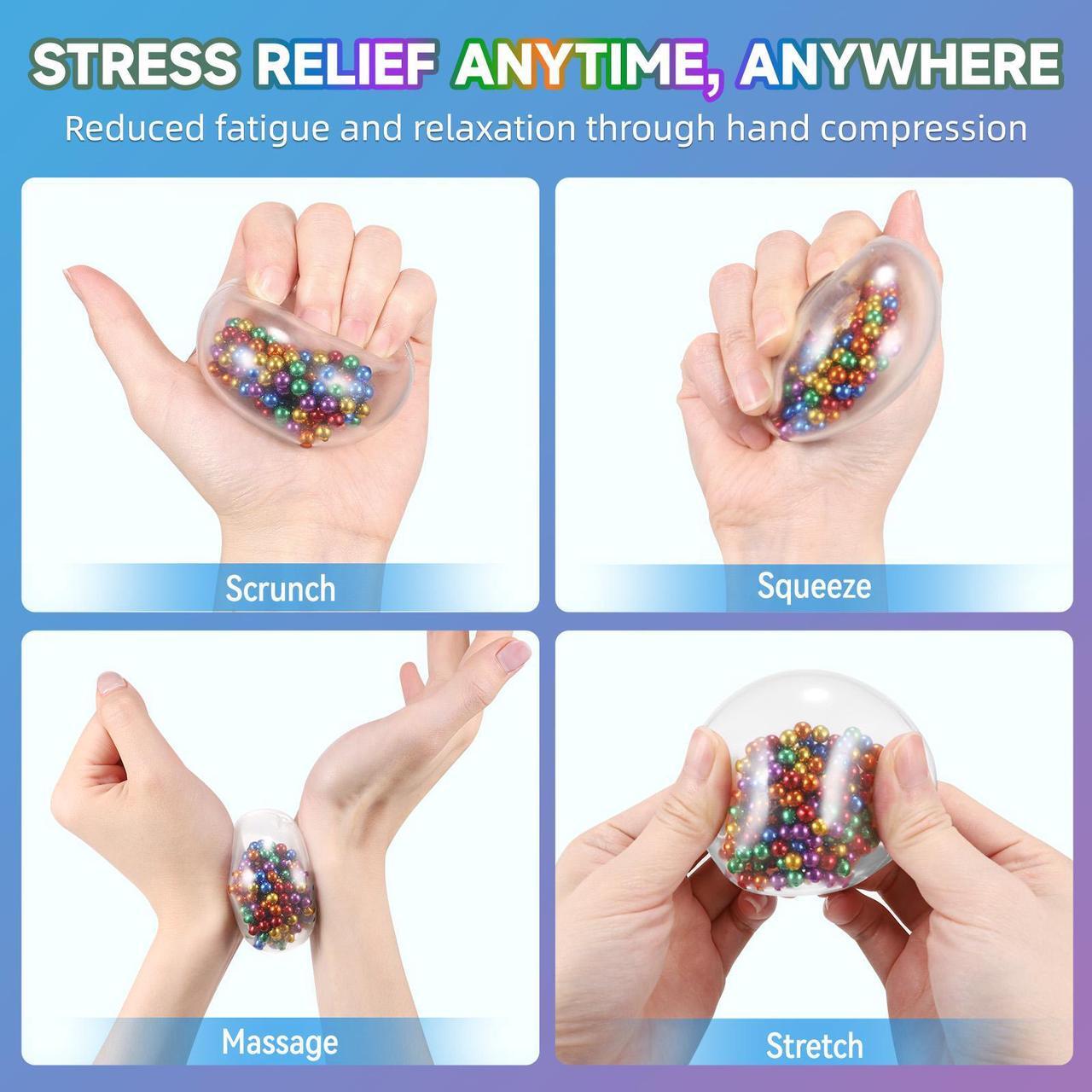 Alt view image 3 of 6 - Magnetic Balls Colorful Squeeze Stress Relief Balls for Adult ADHD Autism Fidget Sensory Toys