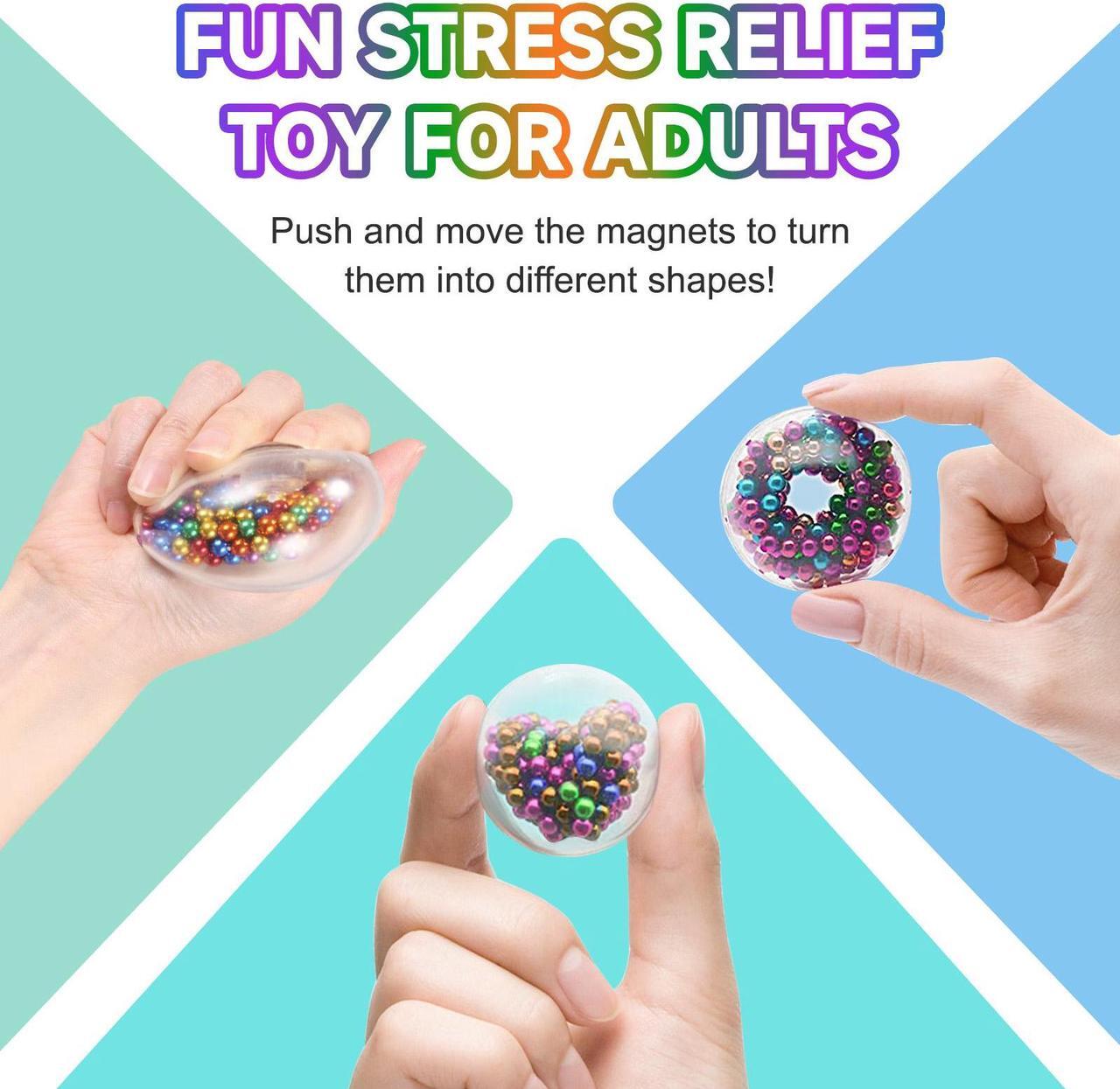 Alt view image 5 of 6 - Magnetic Balls Colorful Squeeze Stress Relief Balls for Adult ADHD Autism Fidget Sensory Toys