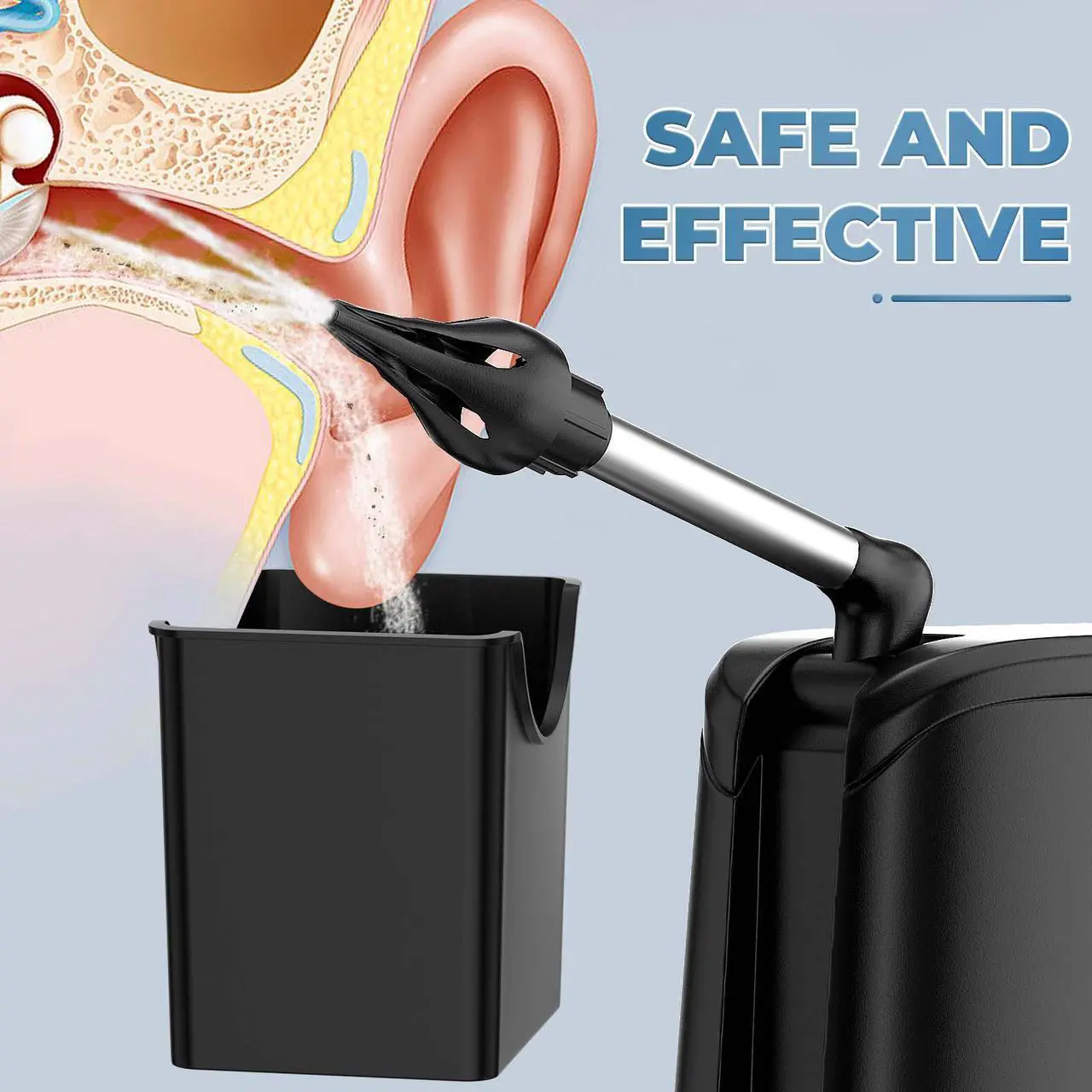 Alt view image 2 of 7 - DOTSOG Electric Ear Wax Removal Kit with 8 Tips, 3 Pressure Levels & Sticky Ear Sticks - Rechargeable Ear Cleaning System, Sticky Ear Stick 10PCS + Compressed Towel 6PCS