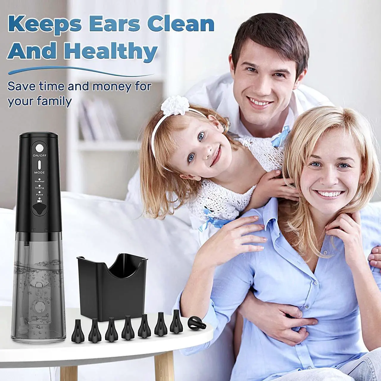 Alt view image 6 of 7 - DOTSOG Electric Ear Wax Removal Kit with 8 Tips, 3 Pressure Levels & Sticky Ear Sticks - Rechargeable Ear Cleaning System, Sticky Ear Stick 10PCS + Compressed Towel 6PCS