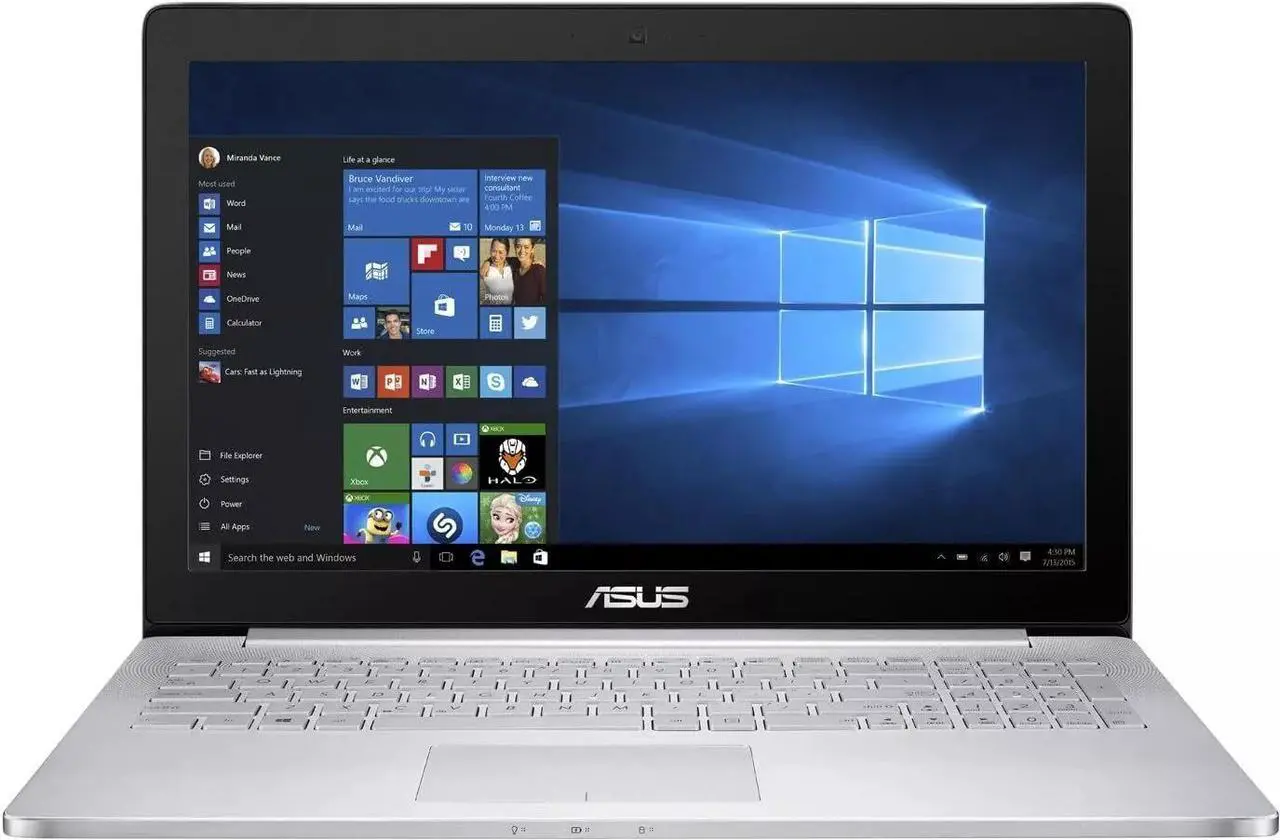 Main image of ASUS N501VW 15.6" Touch laptop, Intel Core i7-6700HQ, 2.60GHz, 16GB RAM, 512GB SSD, GTX 960M, Win 10 Home