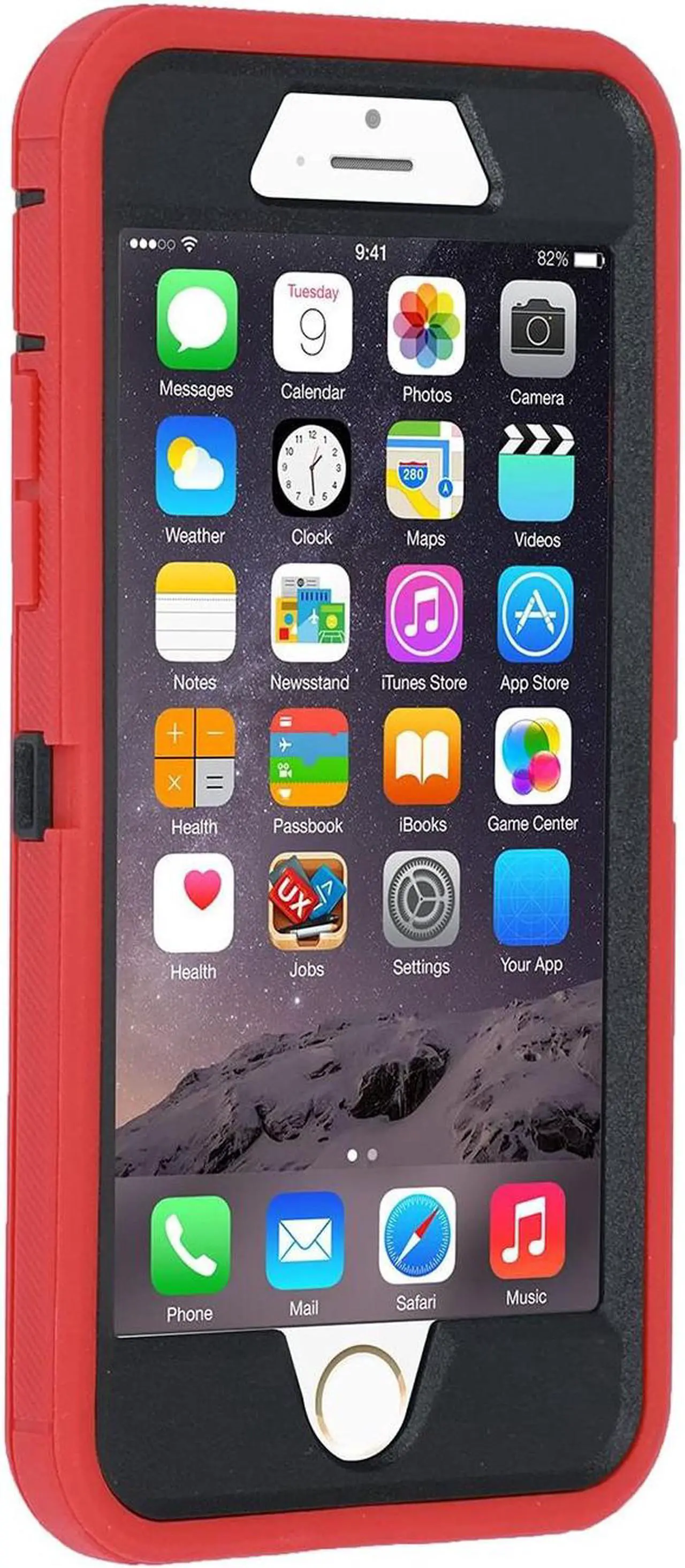 Alt view image 4 of 11 - iPhone 7 iPhone 8 Heavy Defender Duty Case - Red