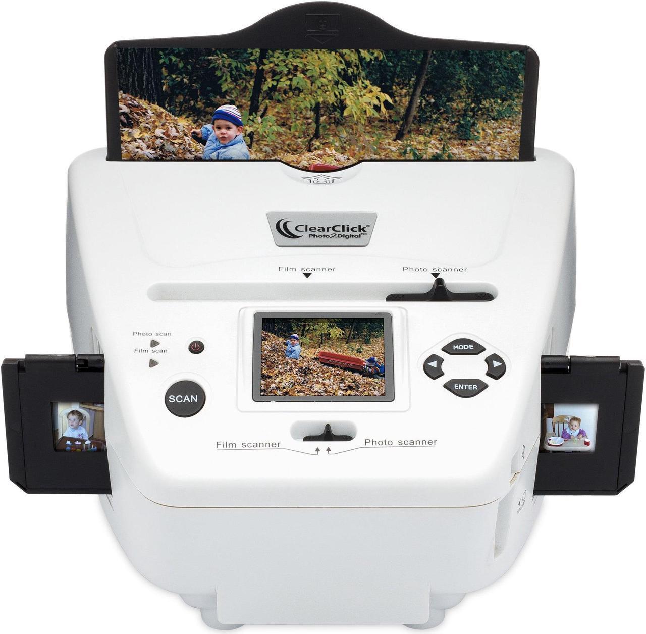 Main image of ClearClick Photo to Digital Photo, Slide, and Film Scanner with 4 GB Memory Card & Photo Editing Software