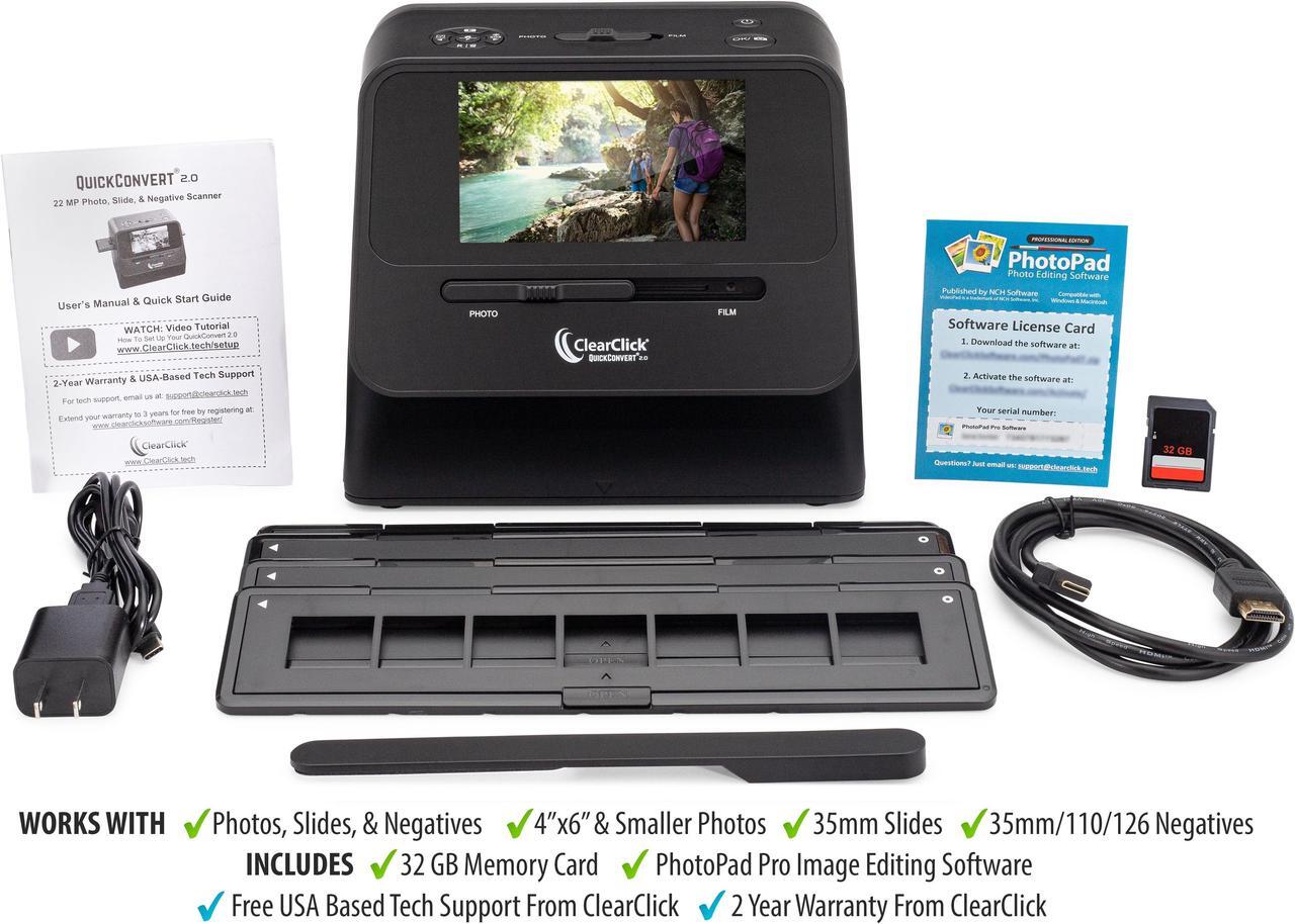 Alt view image 8 of 8 - clearclick 14 mp quickconvert 2.0 photo, slide, and negative scanner - scan 4x6 photos & 35mm, 110, 126 film