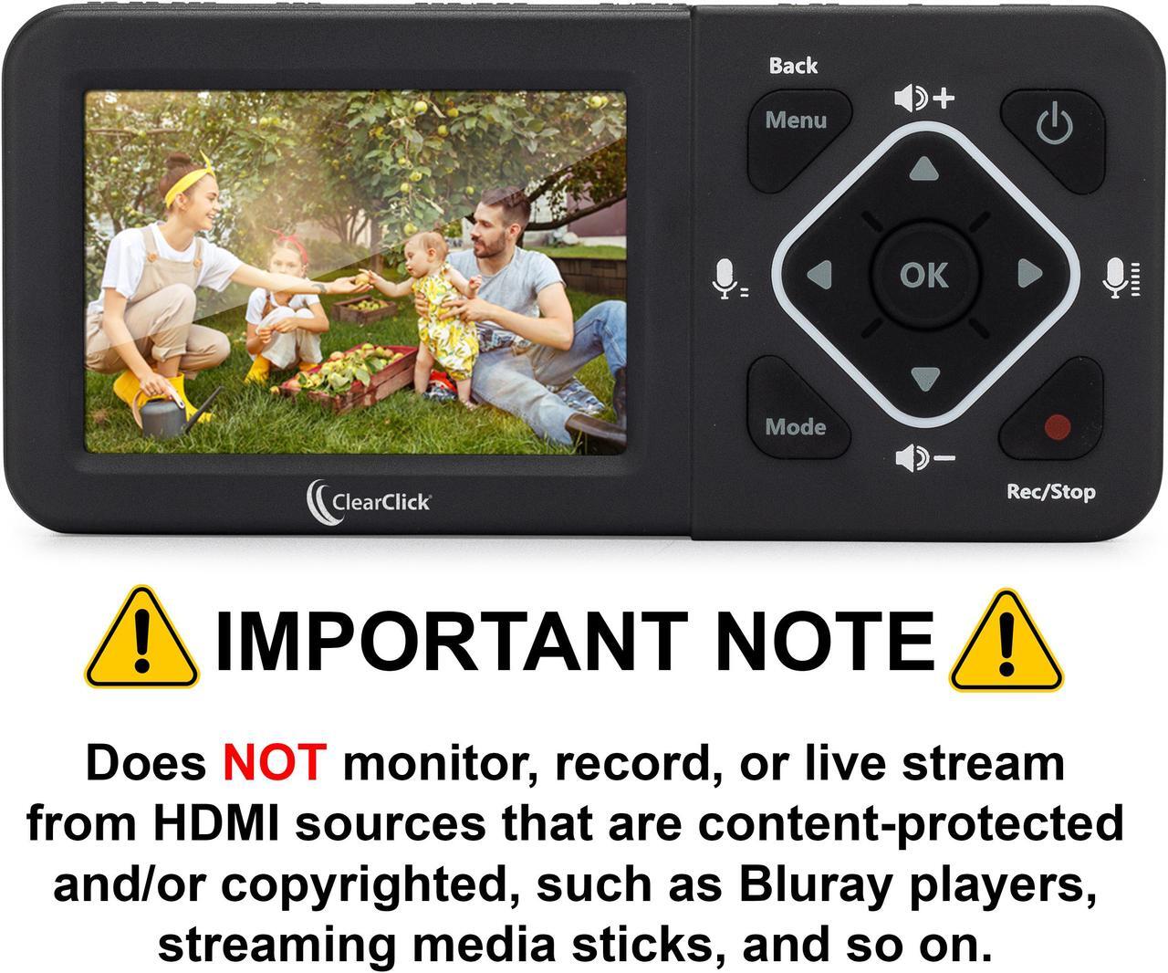 Alt view image 5 of 7 - ClearClick HD Video Capture Box Ultimate - Capture and Stream Video from HDMI, RCA, VHS, VCR, DVD, Camcorders, Hi8