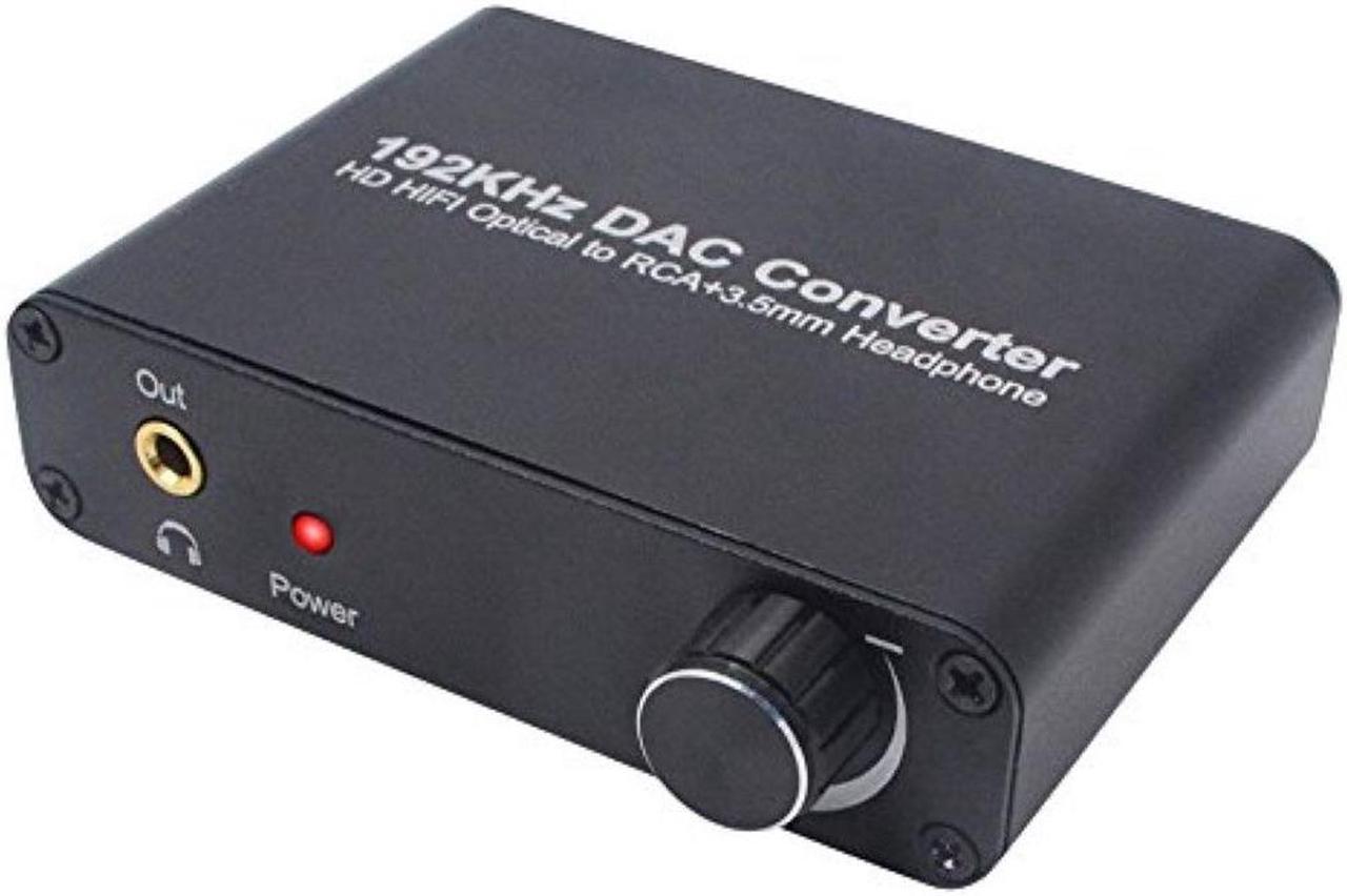 Digital to Analog Converter DAC Digital Optical Coaxial SPDIF Adapter With Volume Control Support Dolby AC-3/DTS 5.1CH Toslink to Analog Stereo L/R RCA 3.5mm Jack Audio Converter For HDTV PS3 PS4 DVD