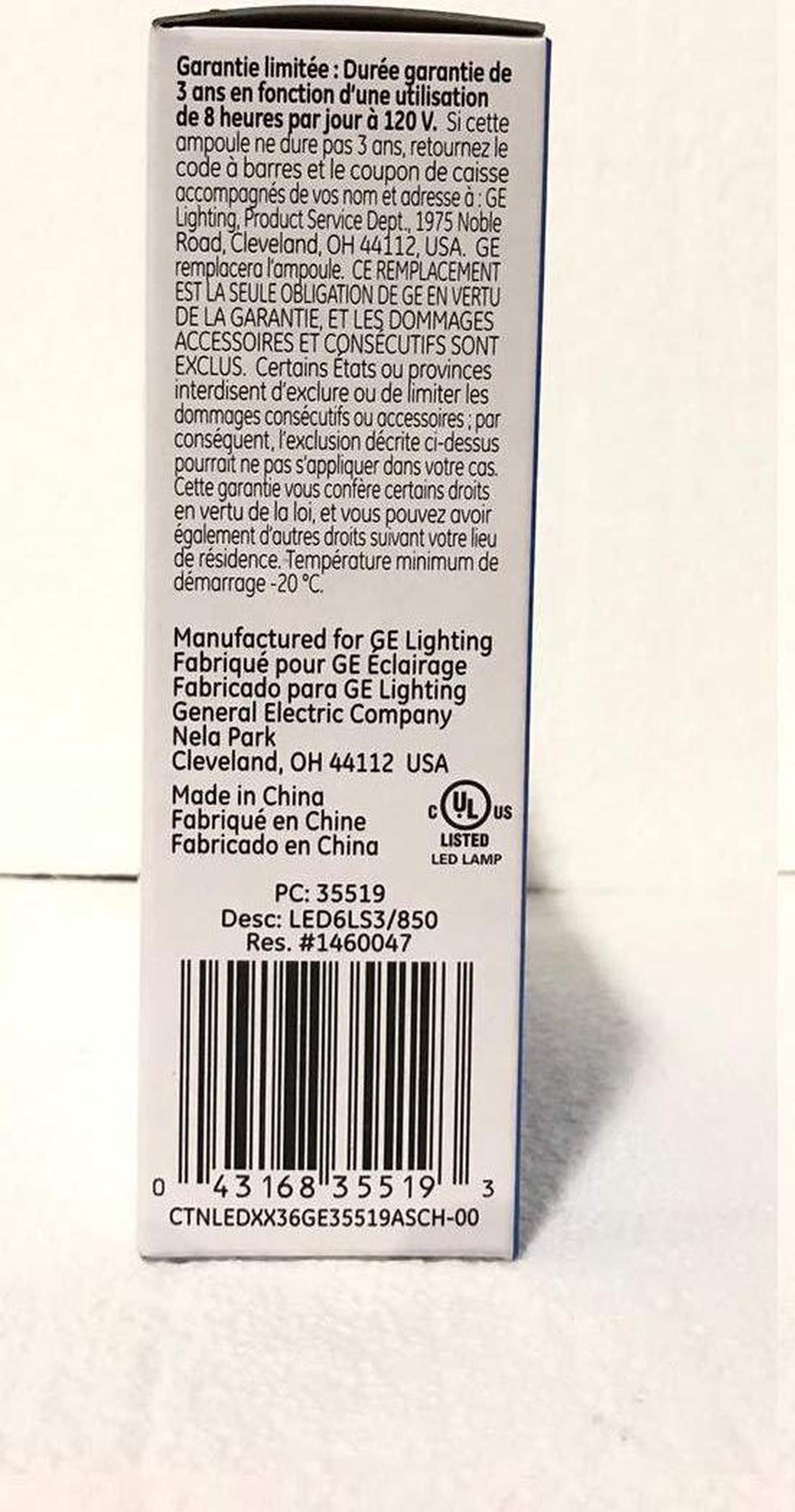 Alt view image 3 of 4 - GE 35519 bright stik LED Lamp 40 watt equivalent, E26 Medium Base, 5000K Daylight 450 Lumens (3 Pack)