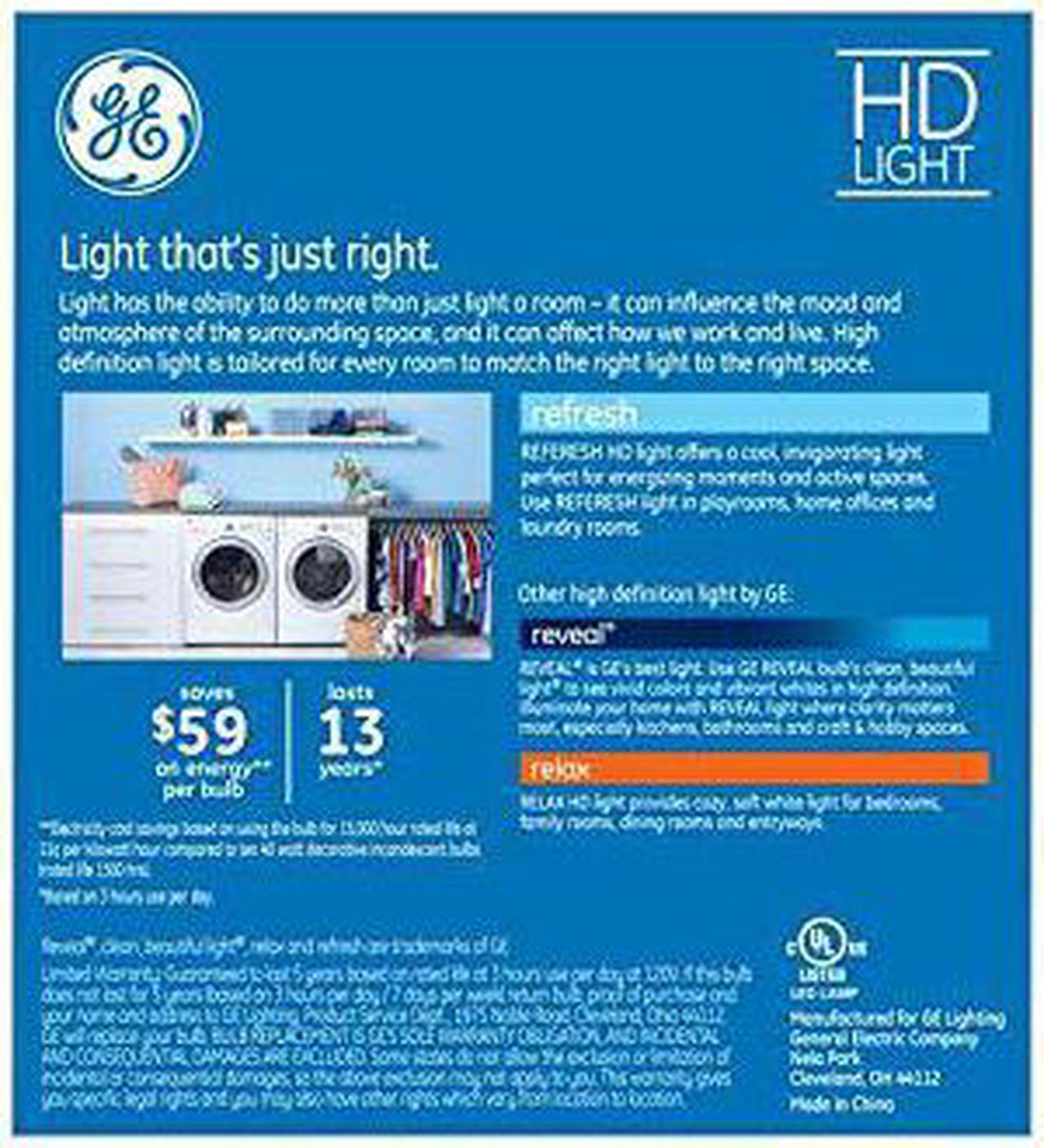 Alt view image 3 of 4 - GE Refresh 3-Pack 40 W Equivalent Dimmable Daylight B11 LED Light Fixture Light Bulbs Candelabra Light Bulb