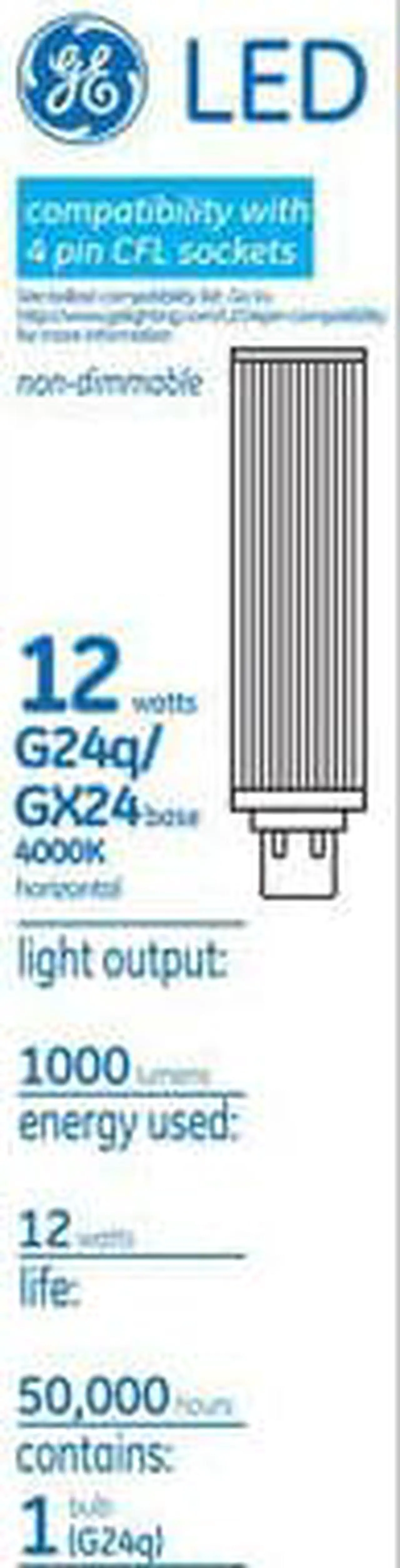 Alt view image 2 of 2 - GE Lighting 96761 LED Light Bulb, White, 1,000 Lumens, 12-Watt - Quantity 6