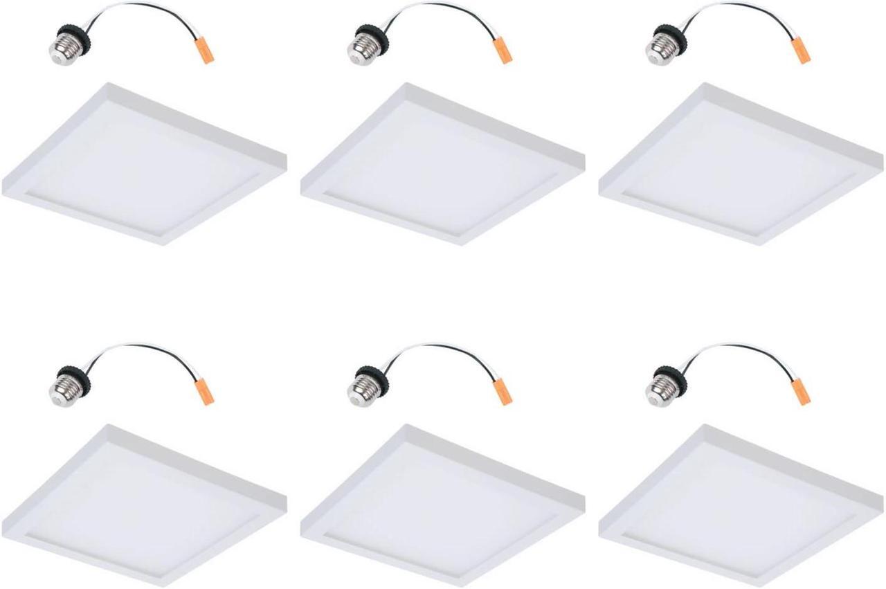 Main image of (case of 6) Halo SMD 4 in LED Square Surface Mount, white, Dimmable LED Recessed Retrofit Downlight (Fits 4 inch Housing Diameter), SMD4S6930WH