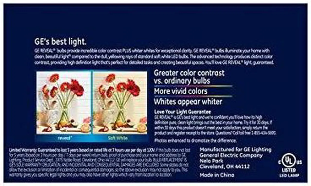 Alt view image 3 of 4 - (2 bulbs) GE Reveal LED 75 W Equivalent Dimmable, Color-Enhancing HD PAR30 Shortneck, Dimmable LED Light Light Bulb, GE's best light, Indoor Floodlight, 700 lumen, 12 watt