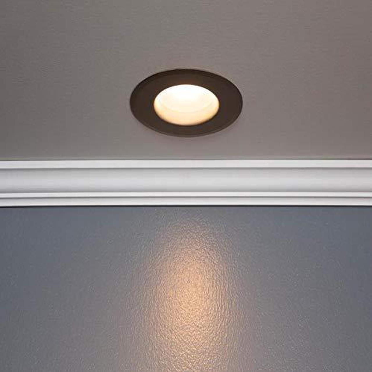 Alt view image 4 of 5 - (case of 6) GE 47831 changeable Trim Ring, Bronze Recessed Light Trim for 5 or 6 inch recessed downlight trim, bronze, compatible with 4 inch and 6 inch GE LED recessed downlights