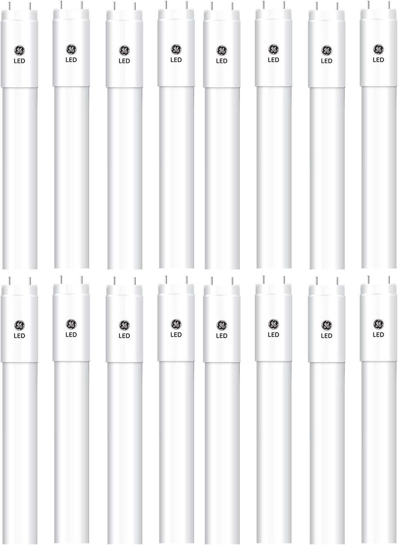 Main image of (16 tubes) GE Lighting T8 LED Tube Type A, 48 inch, 15 watt, 1800 lumens, 5000K Sunshine Cool White, plug and play-- fast and easy LED upgrade for 4-ft T8 fluorescent lamp,