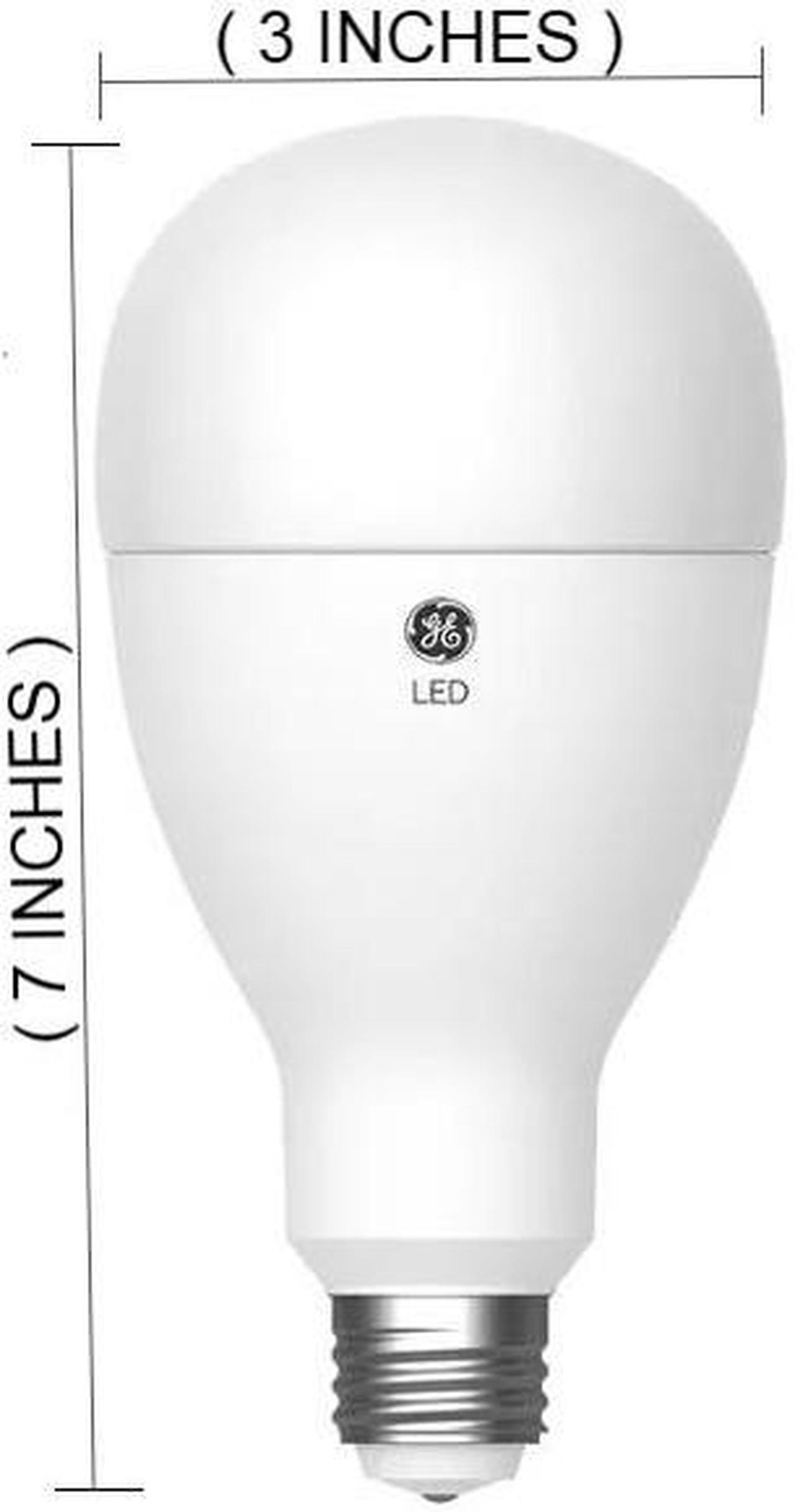 Alt view image 2 of 4 - Plump GE ultra bright LED 3-way light bulb, 75/150/250 watt replacement, Soft White, 1100/2310/3900 lumens, exceptionally bright LED A23, frost finish, irregular size