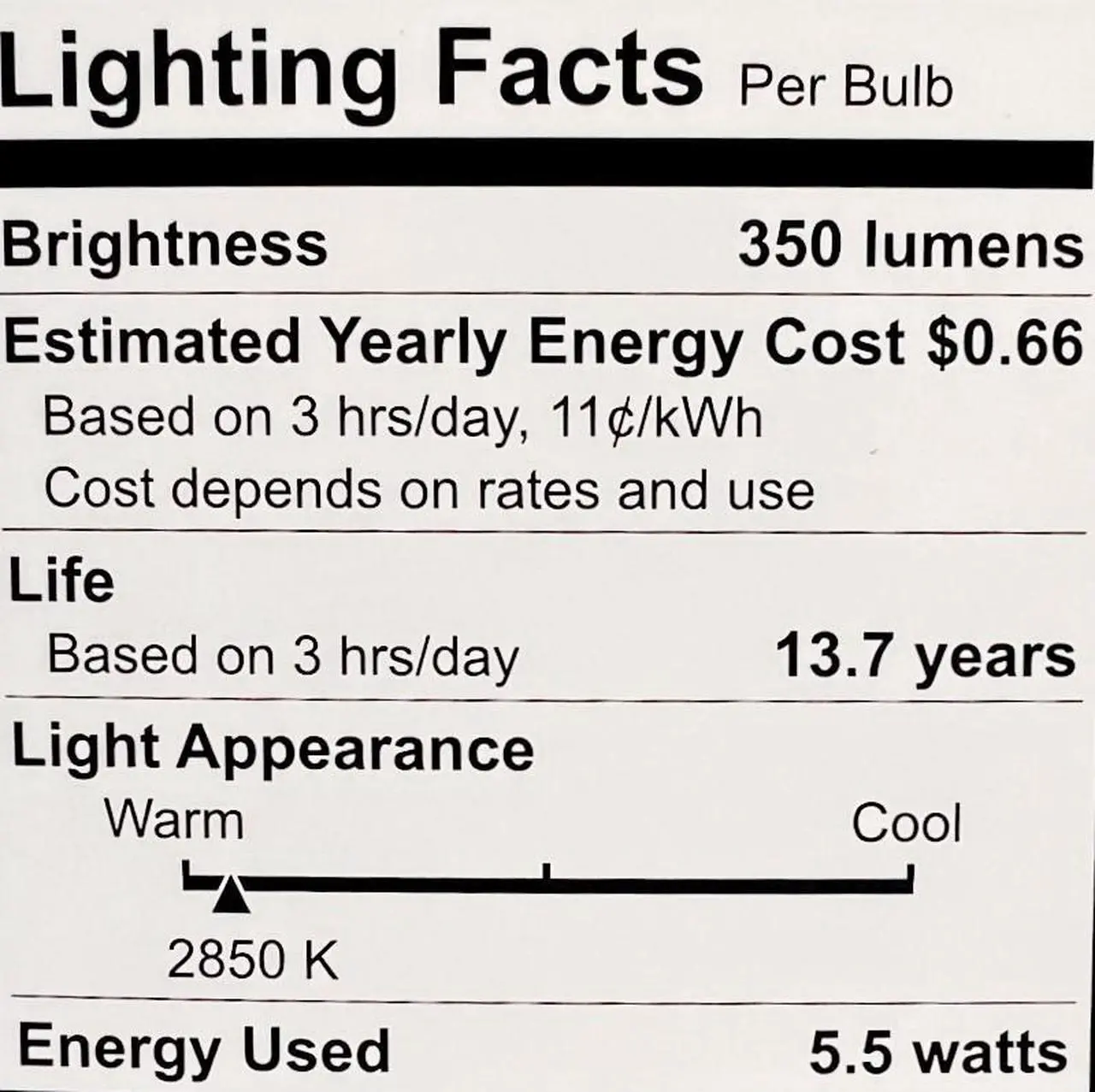 Alt view image 2 of 2 - GE reveal LED A19 LED Light Bulb, 5.5 watt, 350 lumen, 40 watt replacement, Dimmable, HD Light, radiant whites, exceptional contrast and boldness