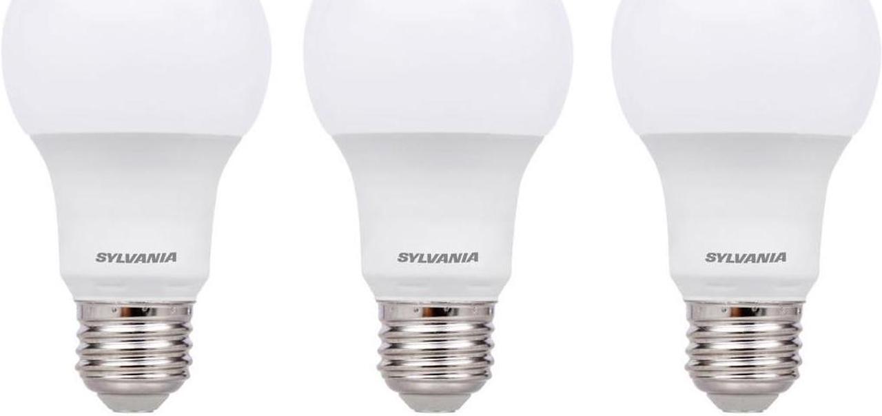 Alt view image 2 of 4 - (pack of 3) Sylvania LED Light Bulb, 60 watt equivalent A19, Soft White, Dimmable, 9 watt, 800 lumen