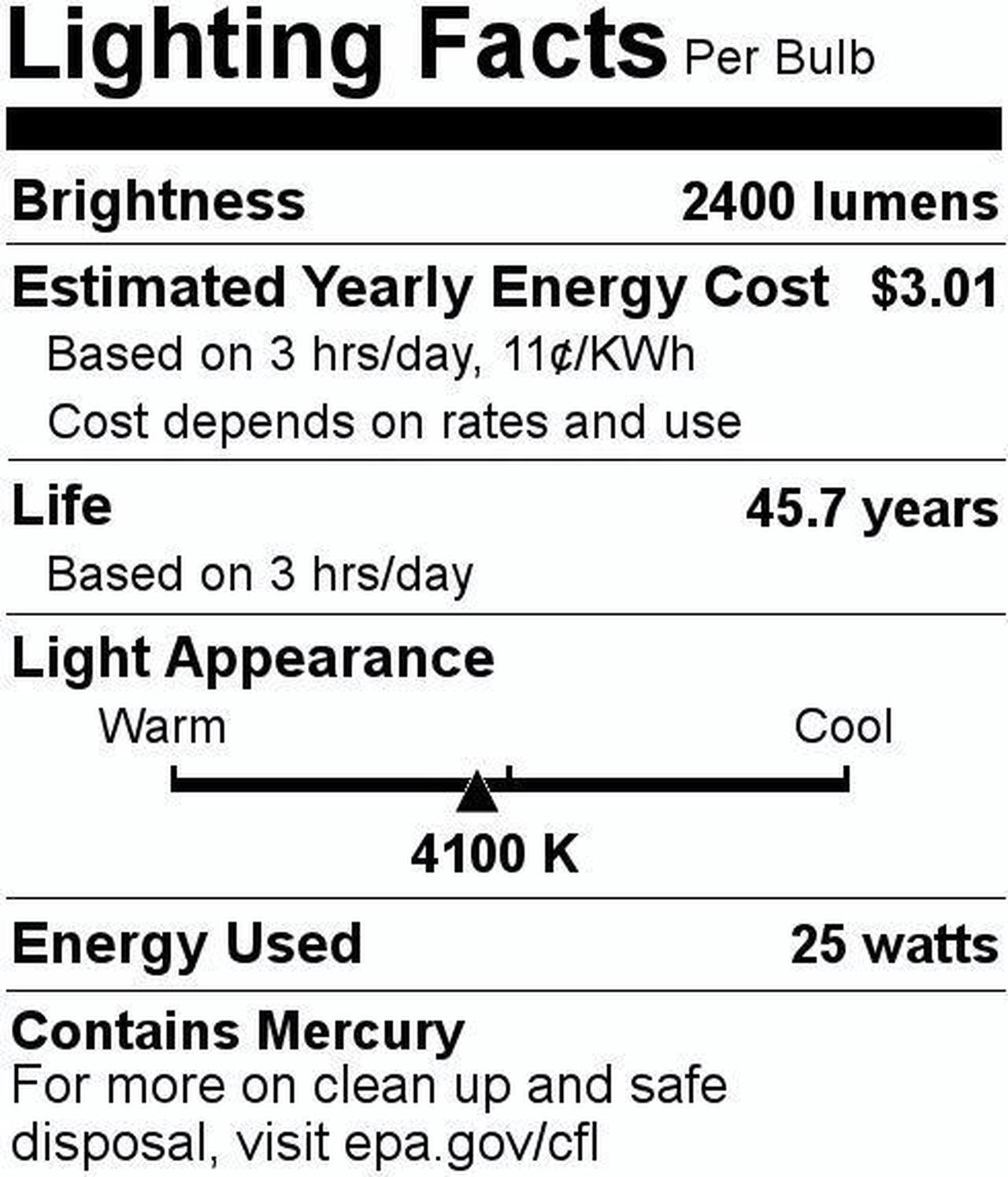 Alt view image 3 of 3 - (case of 36) Fluorescent Linear Lamp, T8, Cool White 4100K, 25 watts, 2400 lumens, 48 inch T8