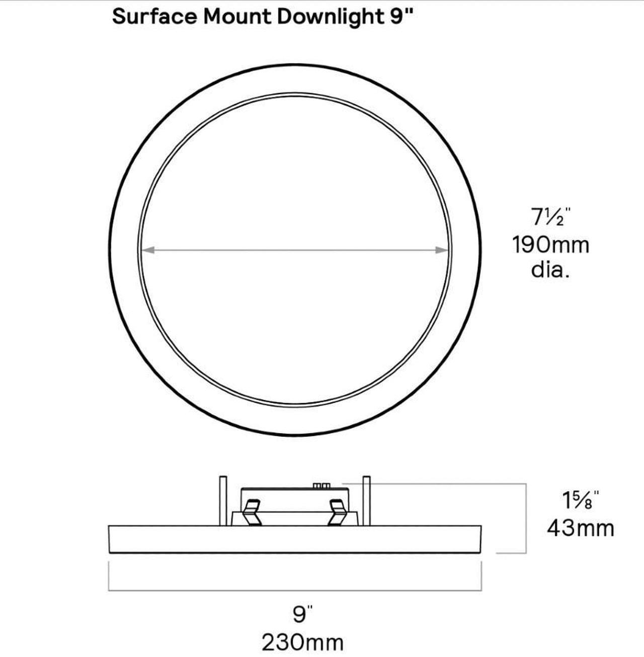 Alt view image 2 of 2 - (case of 4) Philips LED surface mount downlight, 9 inch round, field selectable lumens (1200/900) and color (2700K, 3000K, 3500K 4000K 5000K), 0-10V dimming, diffused lens,  SD9RSLMZ10SCTUW