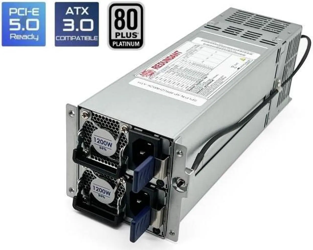 Main image of Athena Power AP-RRU2MK1262 62368 Safety & 80 PLUS Certified  2 x 1200W 2U CRPS Modular Redundant Server Power Supply OEM/ODM OK. W/12V-2X6 Cable for ATX3.1 and support PCIe 5.0