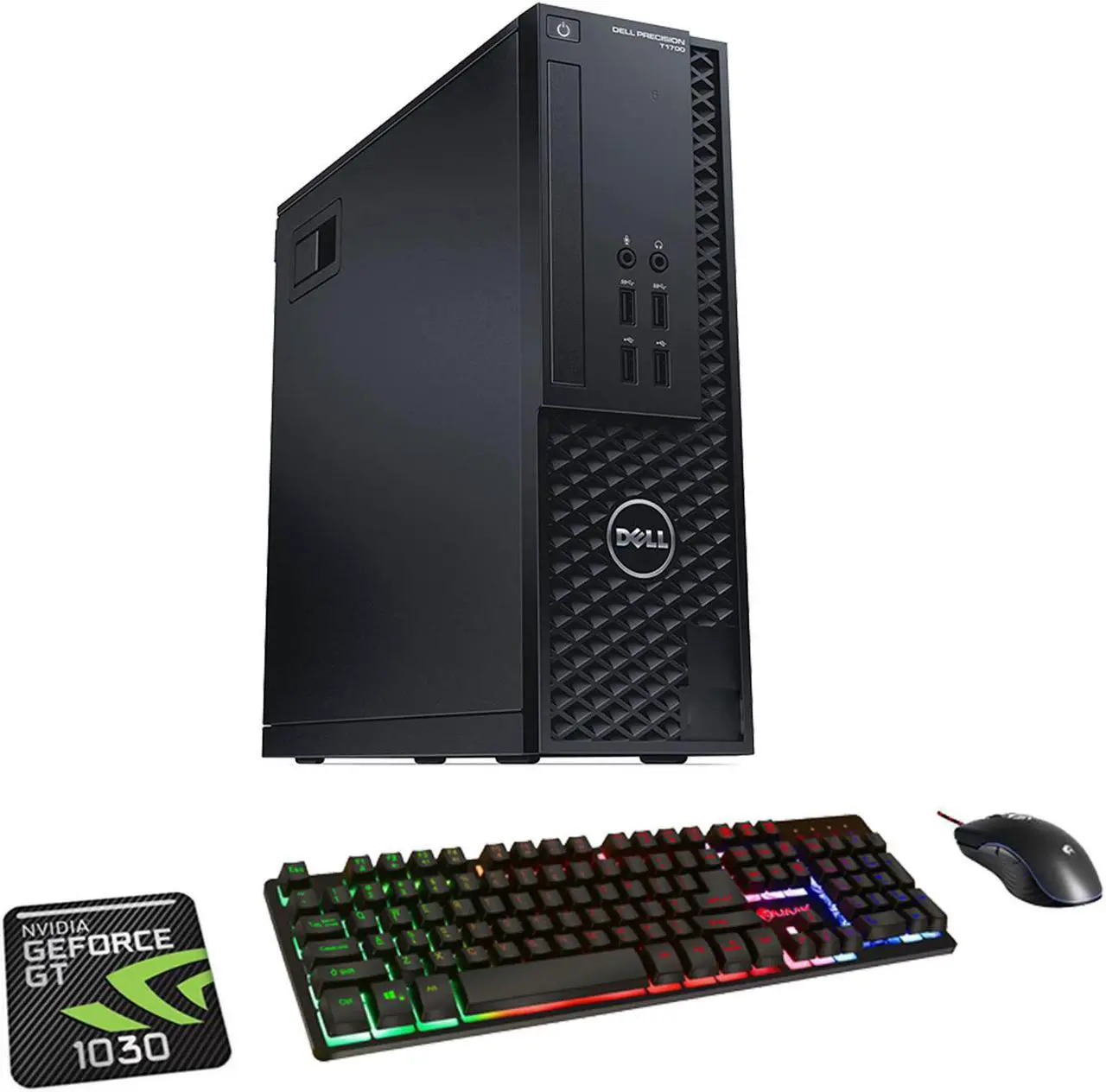 Main image of Dell Precision T1700 SFF Computer PC i5 4570 3.2Ghz 16GB DDR3 RAM 1TB SSD NVIDIA GeForce GT 1030 2GB Win 10 Pro WIFI with Gaming PC Keyboard & Mouse HAJAAN HC510 HDMI